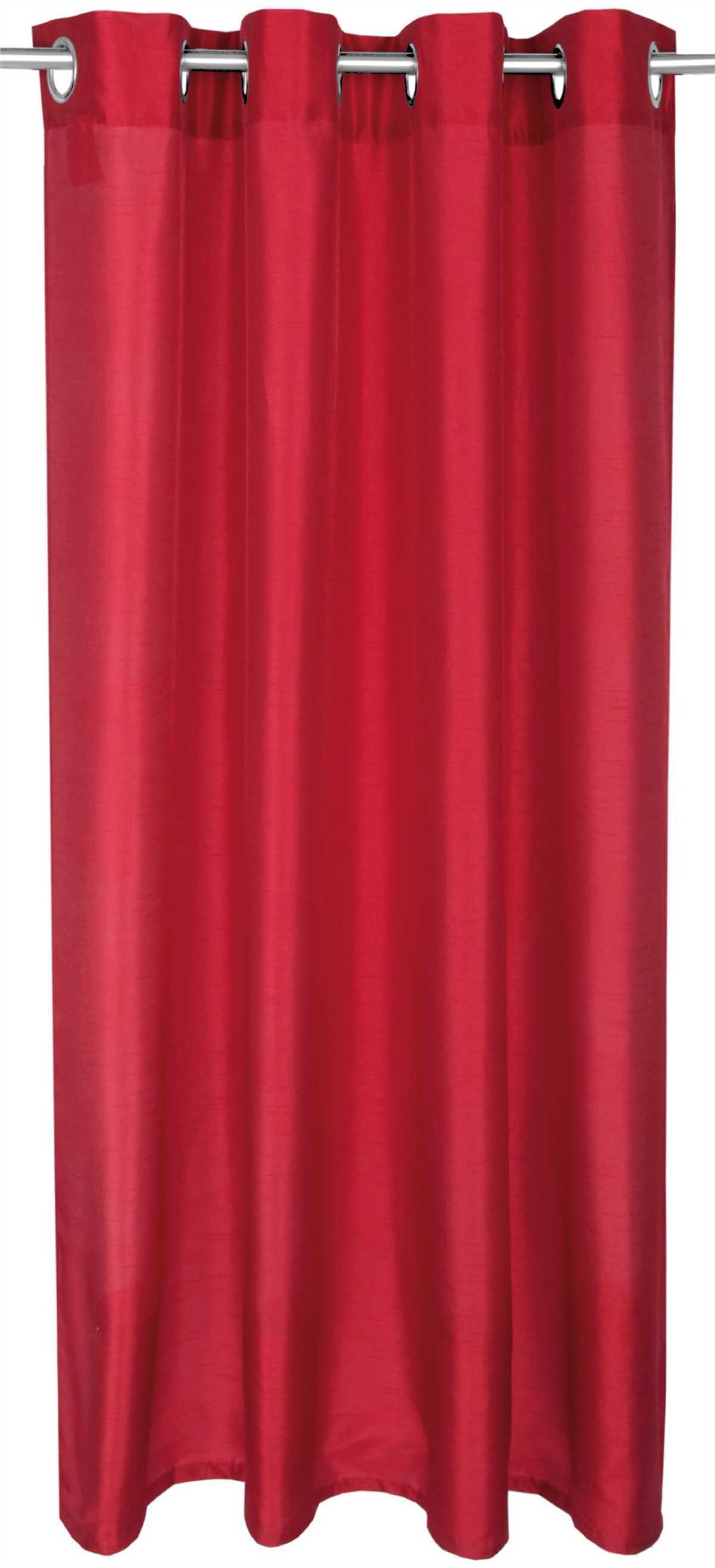 Vorhang, Arsvita, Ösen (1 St), blickdicht, Dekoschal Blickdicht mit Ösen - Aufhängung, in verschiedenen Farben und Größen Rot