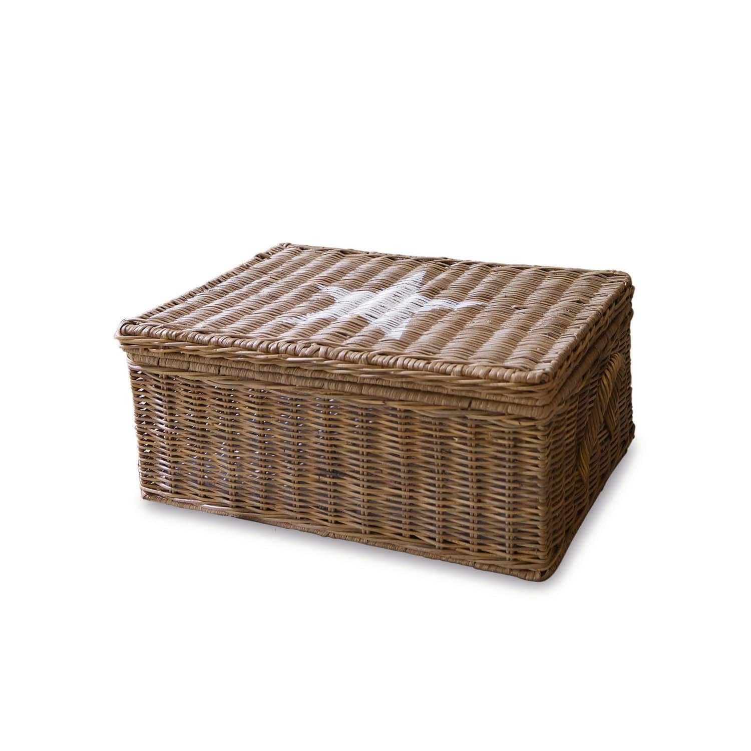 Mirabeau Dekokorb Box Carcans braun/weiß (kein Set, kein Set)