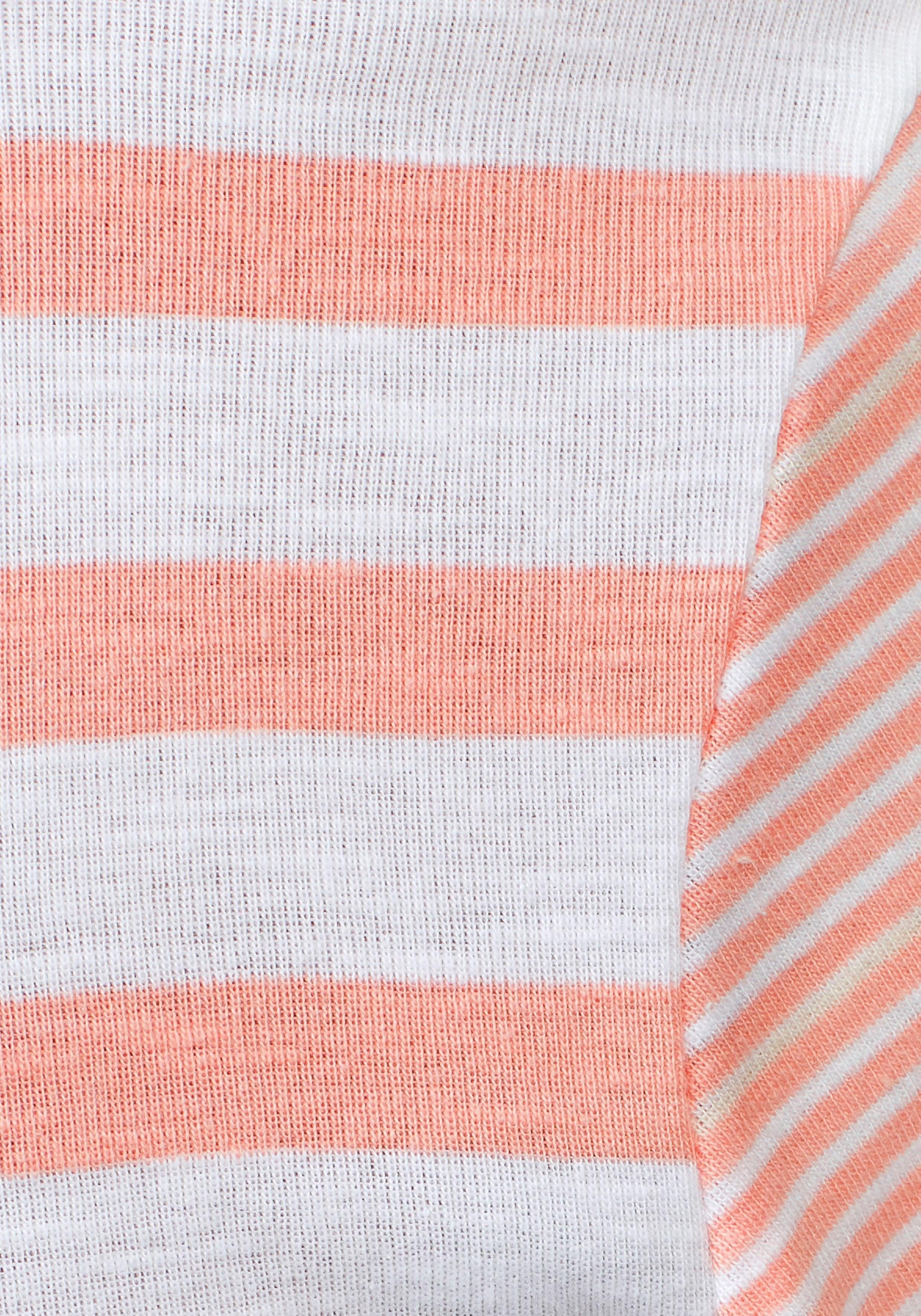 Kordel schönen KangaROOS rosa-weiß-gestreift im Kapuzenshirt passender mit Streifen-Mix