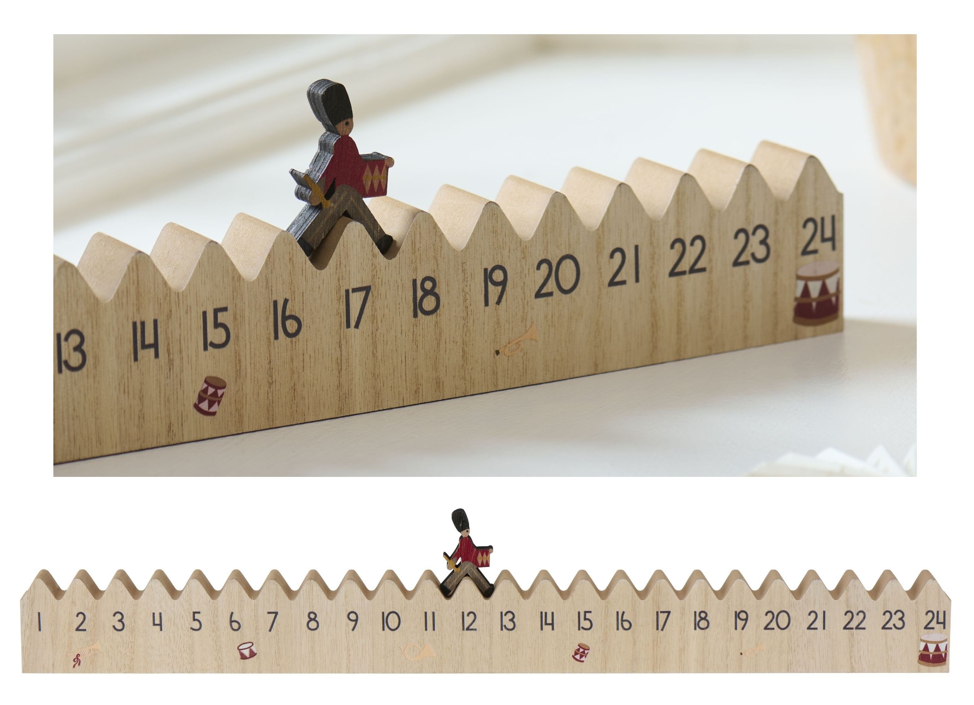 Ib Laursen Adventskalender Ib Laursen - Adventskalender Weihnachtskalender Gardist L 50cm Holz