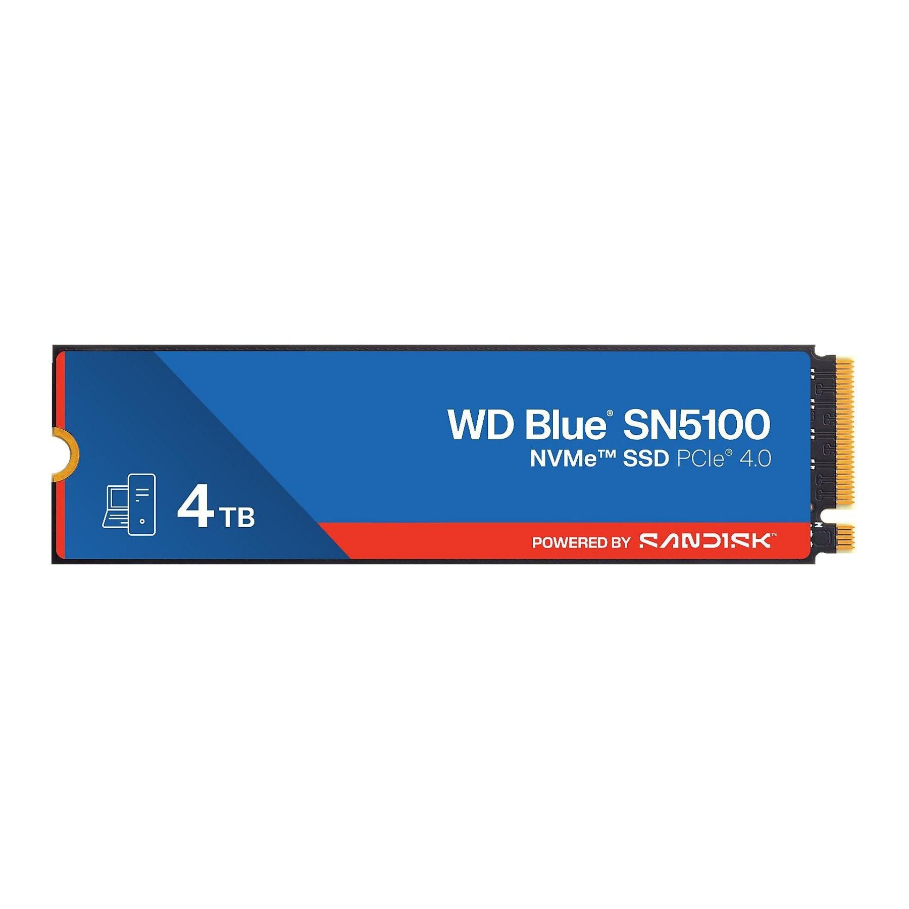 Western Digital SN5100 4TB NVMe SSD Gaming Gen4 M.2 2280 4000GB interne SSD (4 TB) M.2" 5500 MB/S Lesegeschwindigkeit, 5000 MB/S Schreibgeschwindigkeit, nCache 4.0, PCIe 4.0 NVMe, WD Controller-Technologie