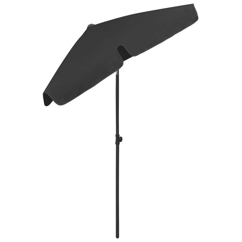 vidaXL Sonnenschirm Strandschirm Schwarz 180x120 cm – Bild 4 von 5