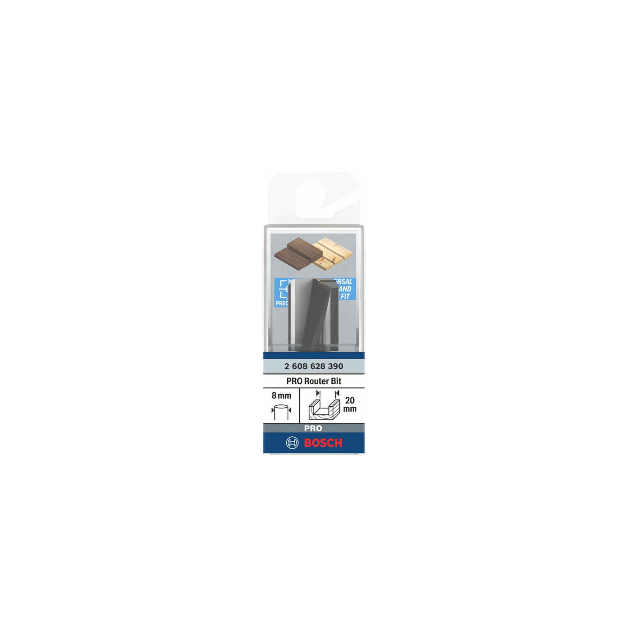 Bosch Professional Fräse Bosch Nutfräser Standard for Wood 8 mm D1 20 mm L 25 mm G 56 mm