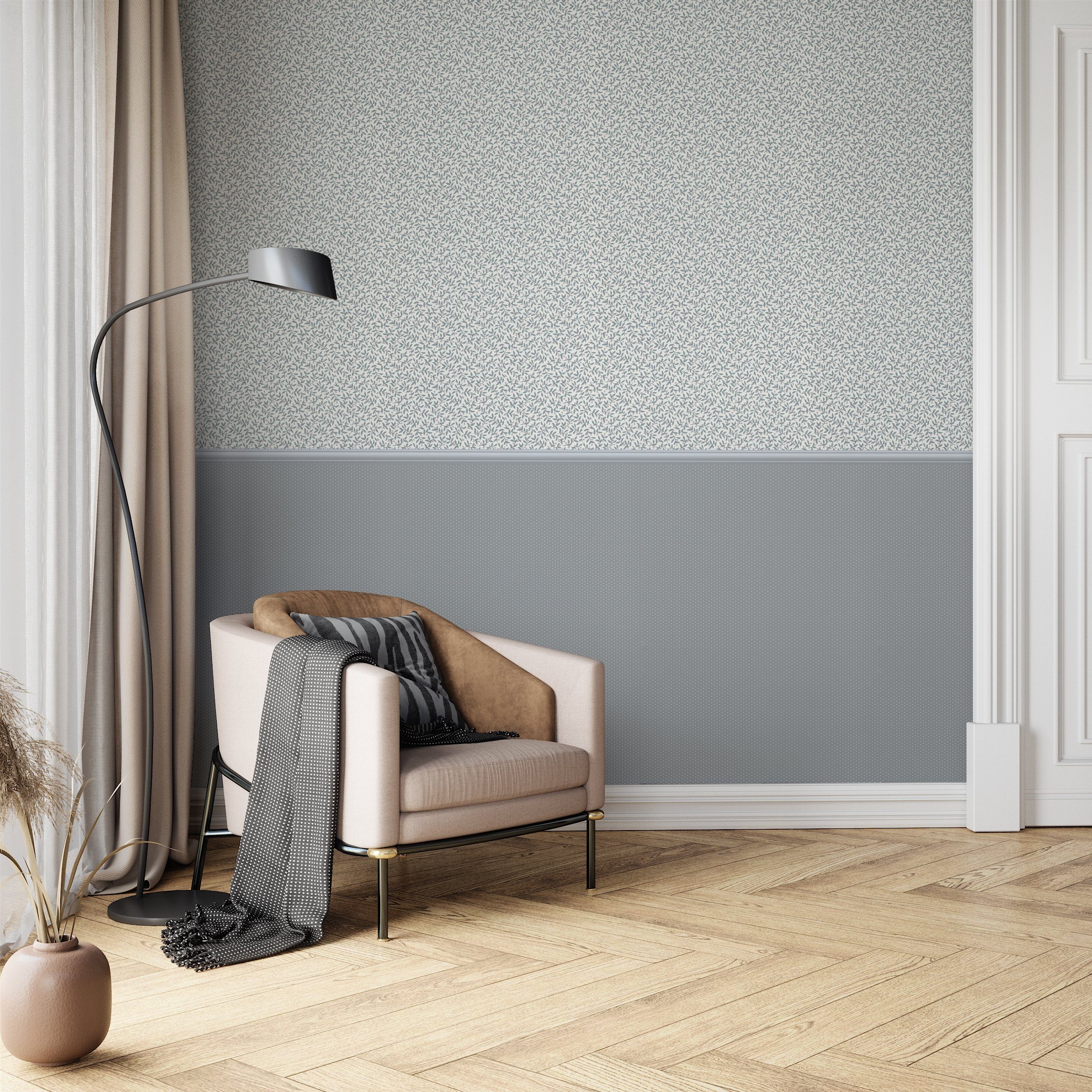 Newroom Vliestapete Alana Punkte Tapete Punktetapete Punkte,Pünktchen,Polkadot, Grau Tapete Landhaus Punkte - Punktetapete Weiß Romantisch Modern Pünktchen Polkadot für Wohnzimmer Schlafzimmer Büro, modern