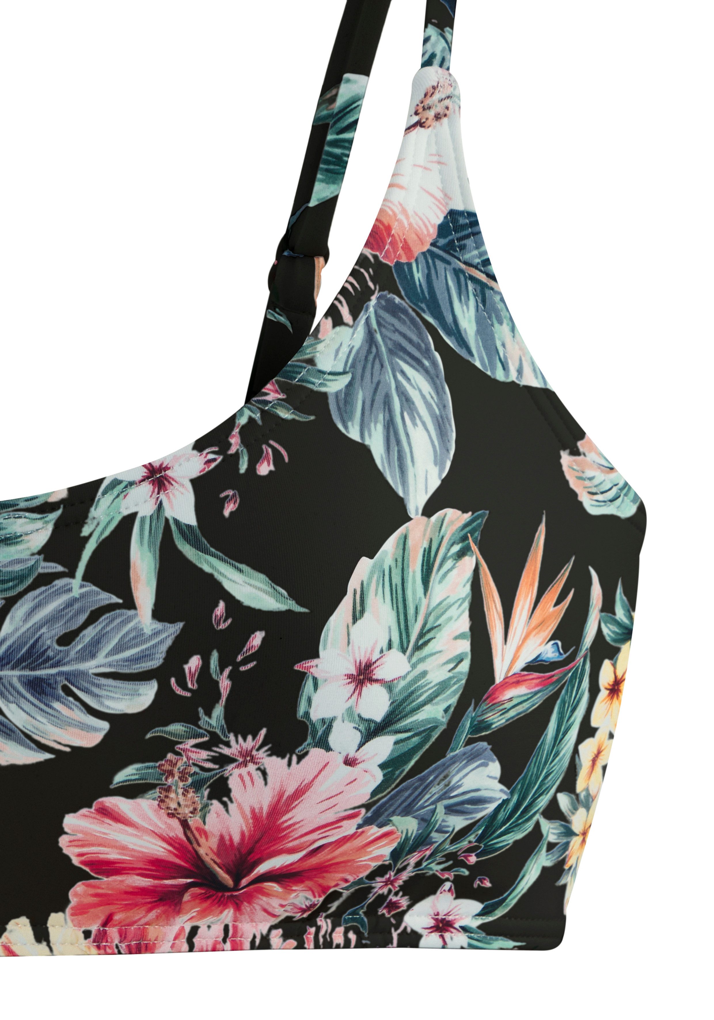 LASCANA Bustier-Bikini-Top Salsa, mit tollem Blumenprint