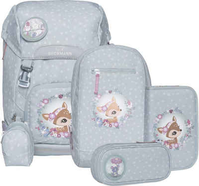 Beckmann Schulranzen Beckmann Schulranzenset Classic 22 - 6-Tlg. Set Forest Deer Dusty Mint