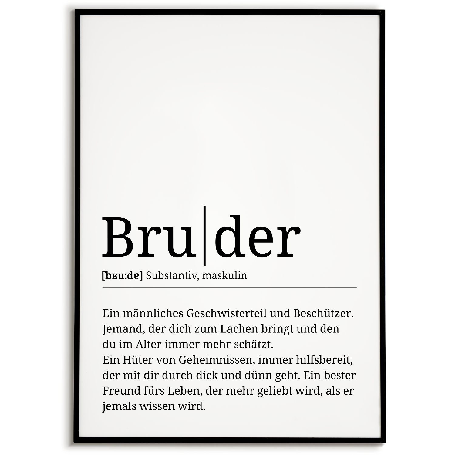 Tigerlino Poster Bruder Definition - Geburtstag günstig online kaufen
