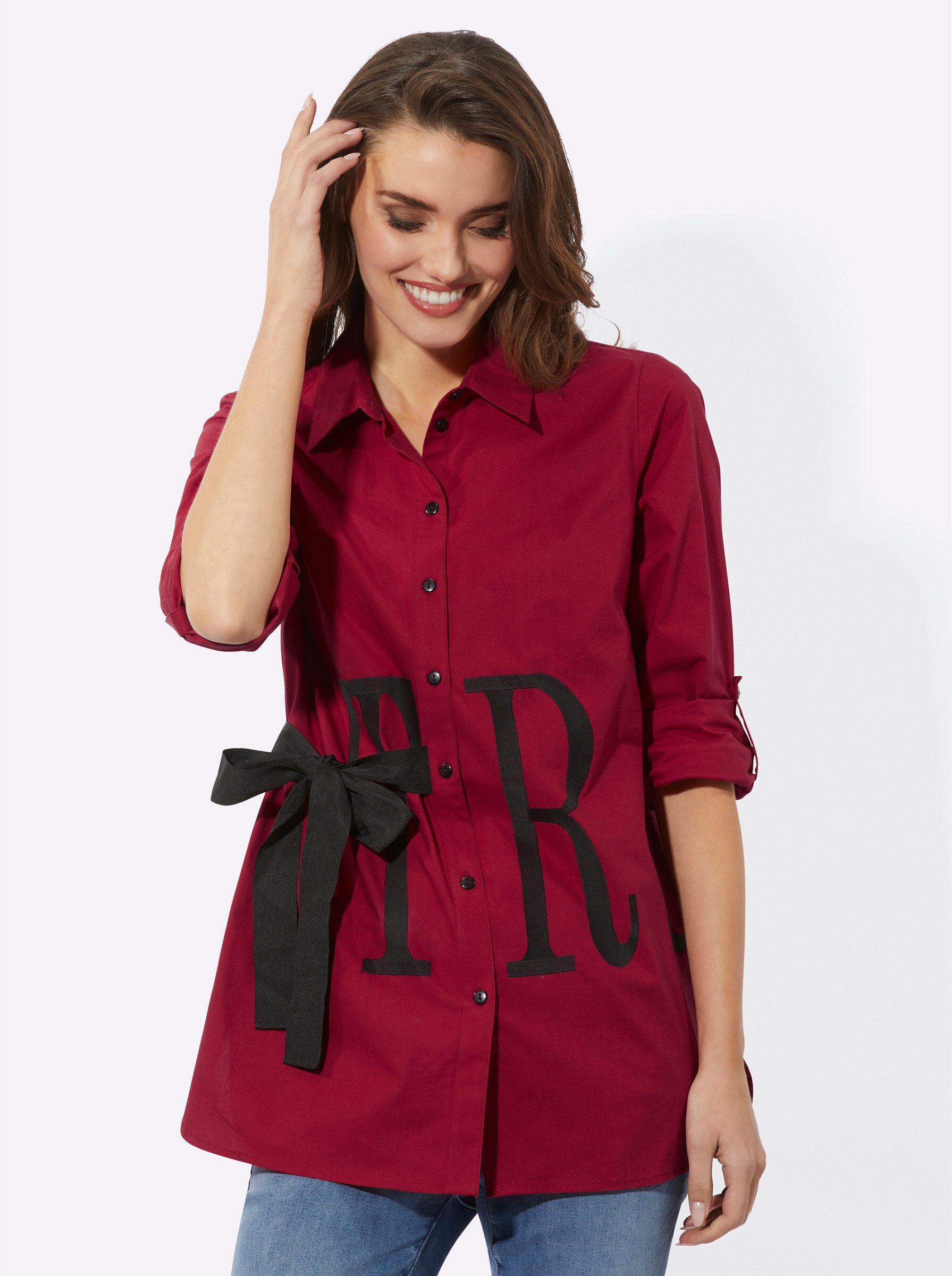 Klassische Bluse Longbluse