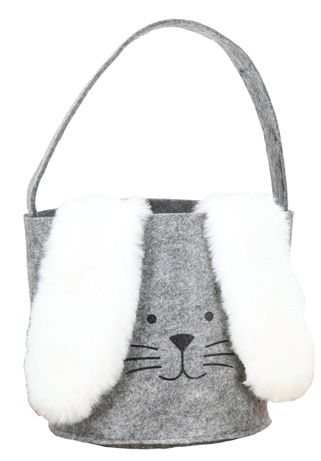 foolonli Osternest Osterkorb Filz Grau Hase Ostertasche Körbchen Ostern Geschenktasche