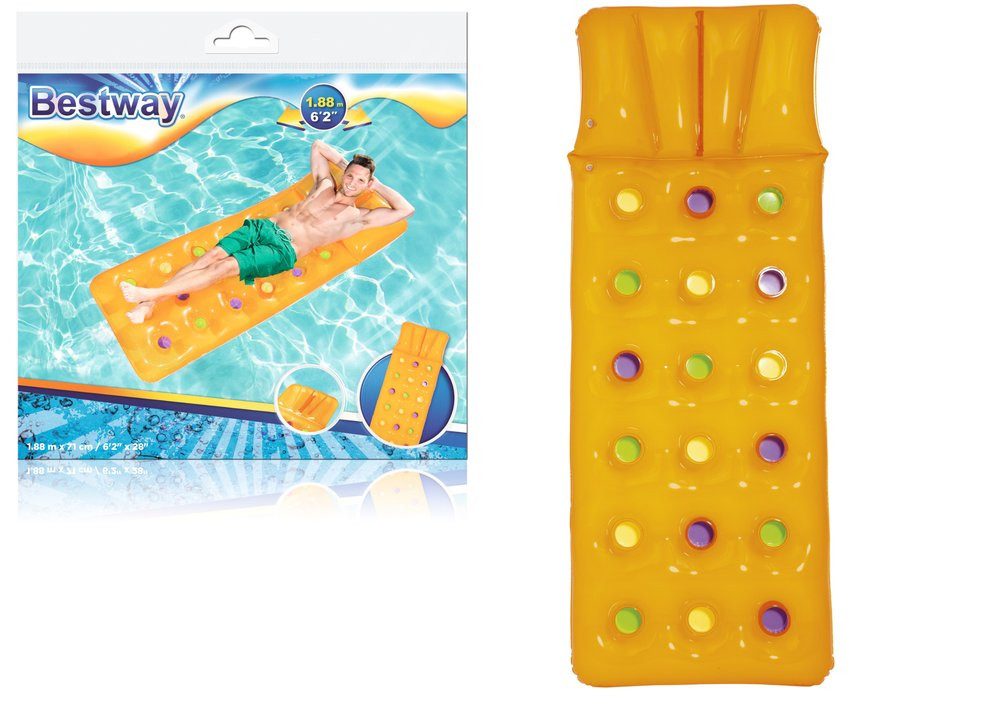 BESTWAY Luftmatratze Luftmatratze zum Schwimmen Gelb 188 x 71 cm Bestway 43014