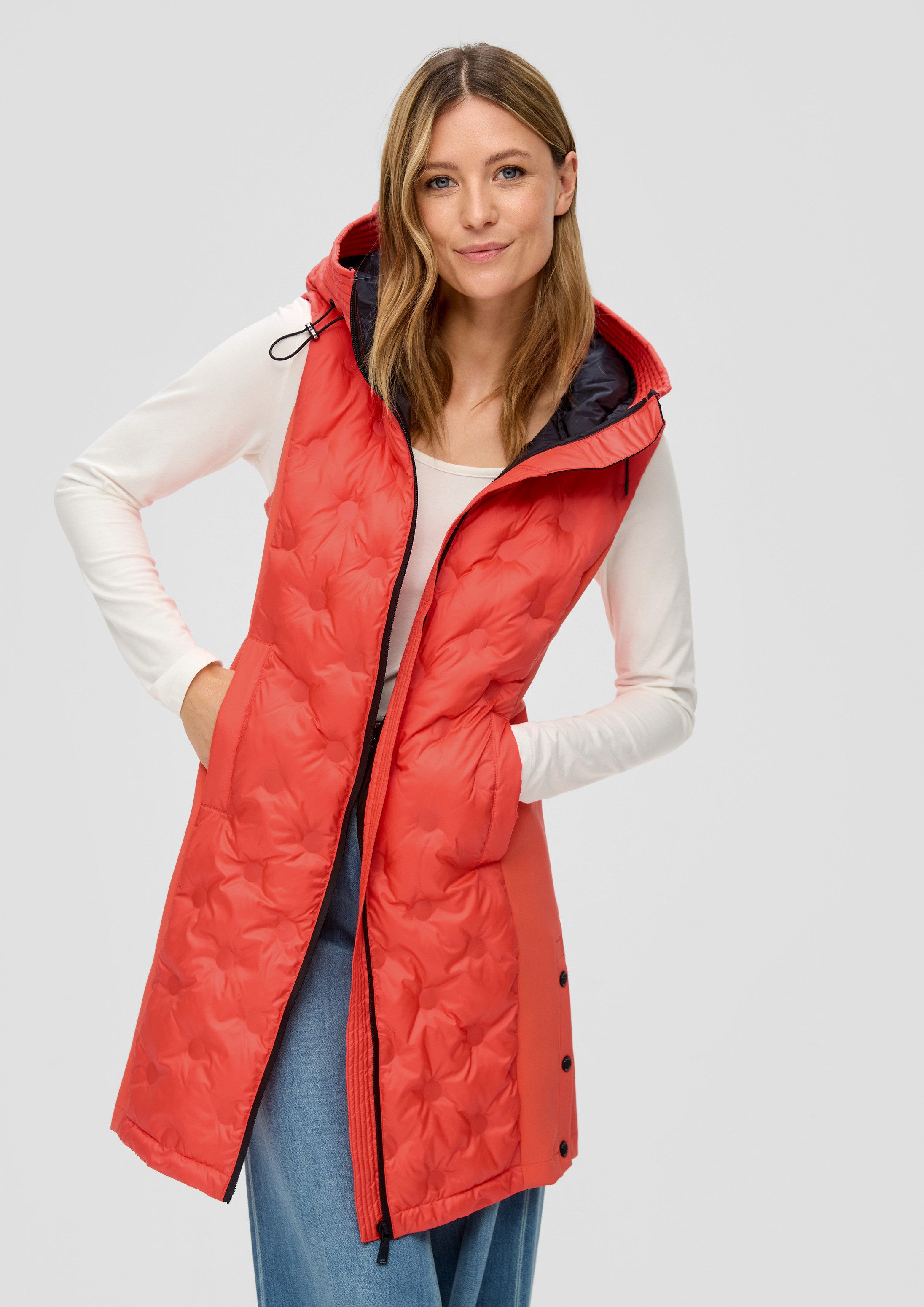 s.Oliver Outdoorjacke Outdoor-Weste Weste im Fabricmix