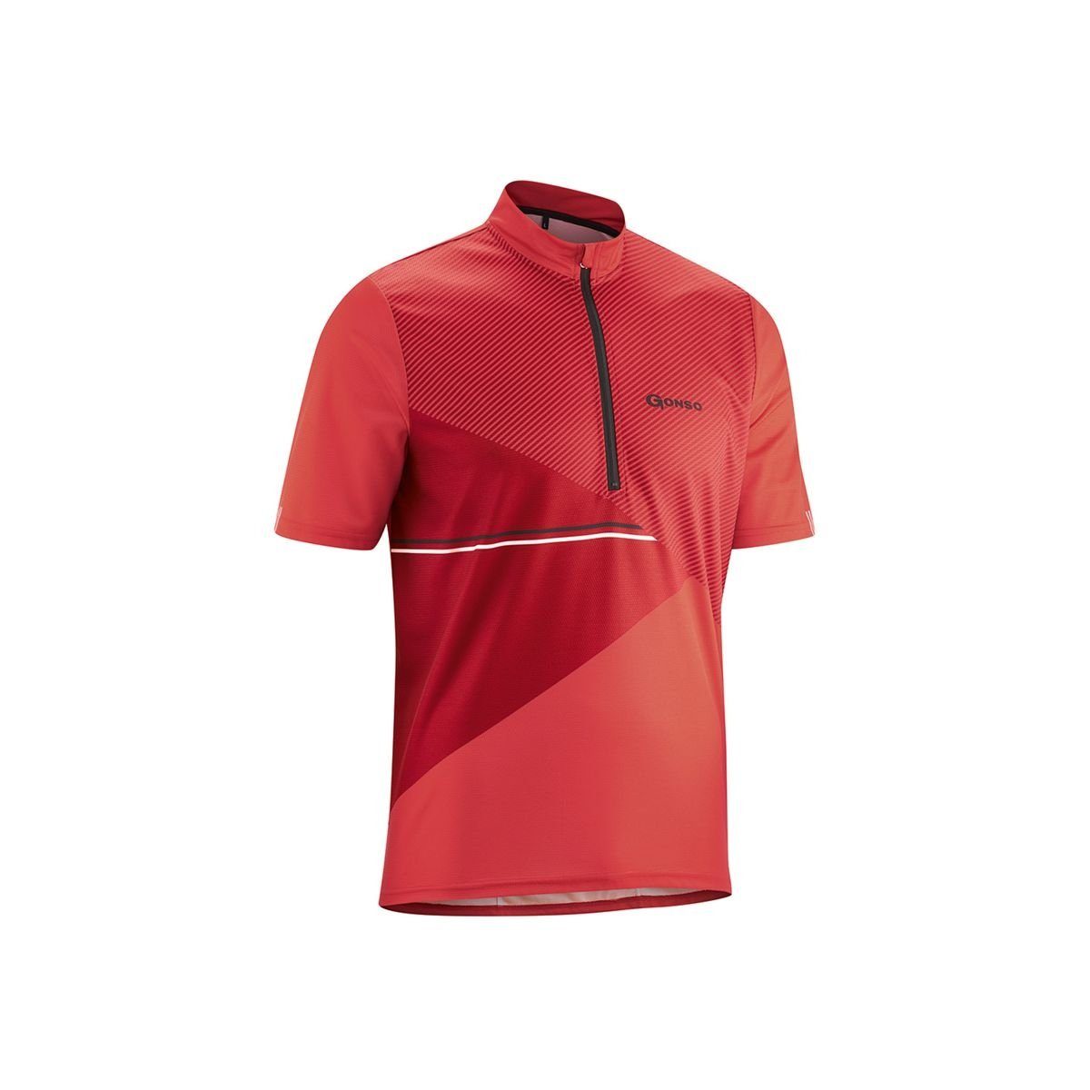 Gonso Radtrikot Gonso Herren Radtrikot RIPO Half Zip 19068 rot