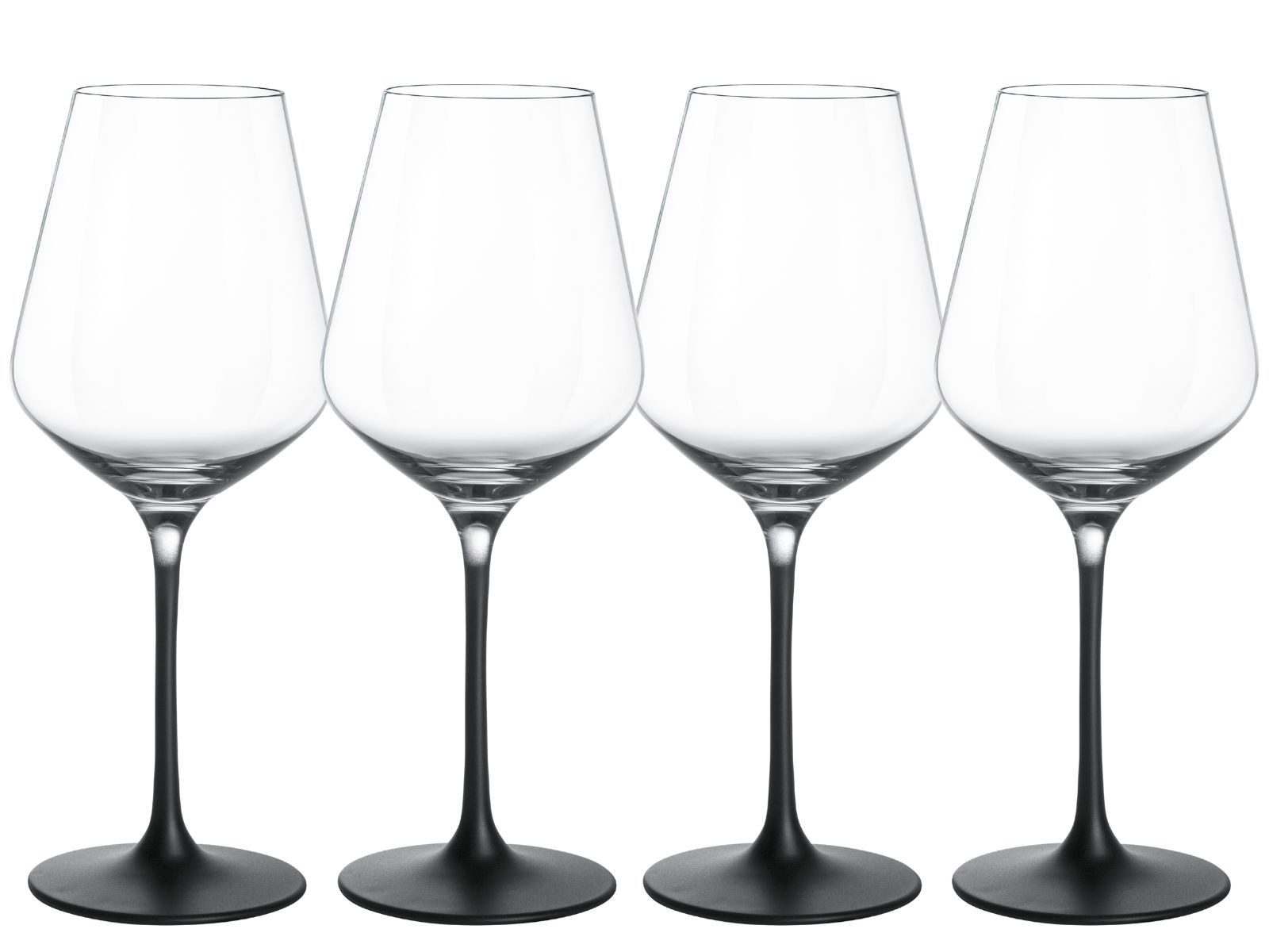 Villeroy & Boch Gläser-Set Manufacture Rock Weißweinkelch-Set 4tlg., Kristallglas