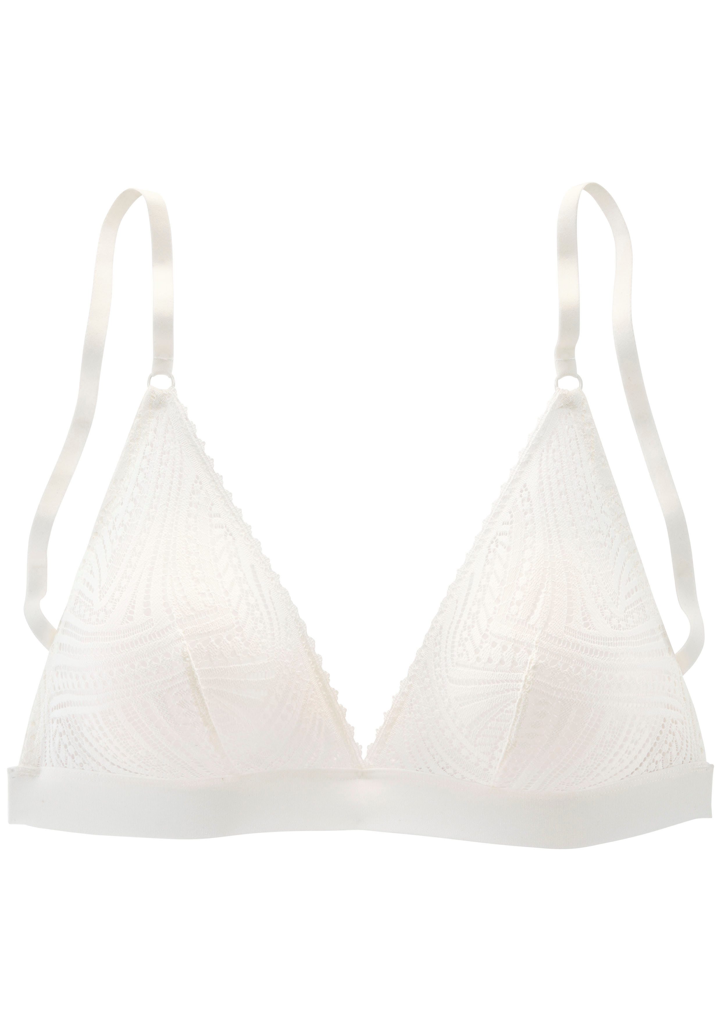 s.Oliver Bralette-BH Clemence ohne Bügel aus graphischer Spitze in transparenter Optik, Dessous