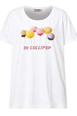 Angel of Style Strickpullover T-Shirt Classic Fit Lollipops mit Pailletten