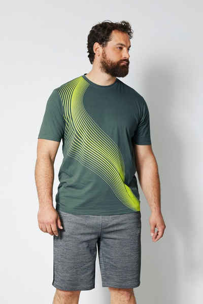 Boston Park T-Shirt T-Shirt mit kontrastfarbenem Print
