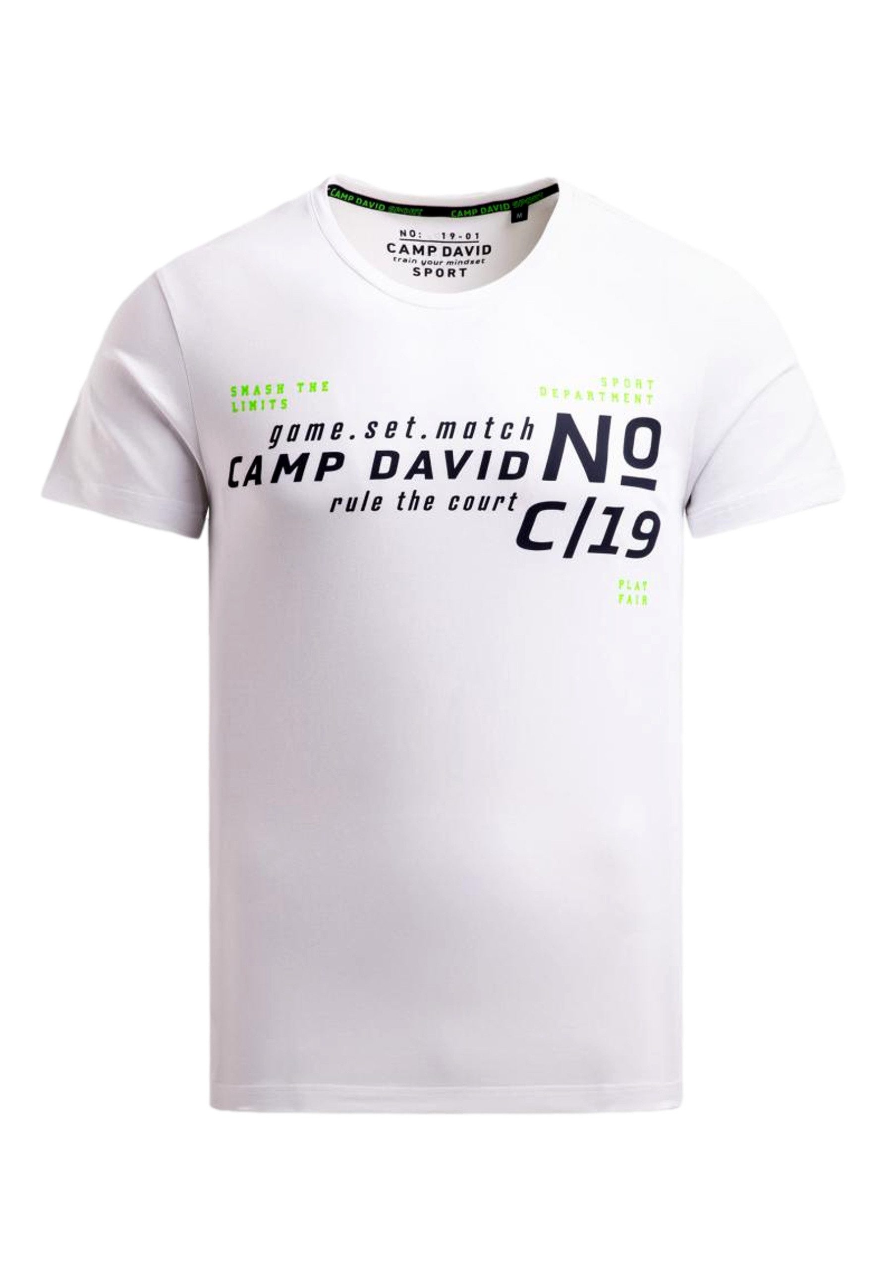 CAMP DAVID T-Shirt T-Shirt Game.Set.Match Kurzarmshirt (1-tlg., 1)