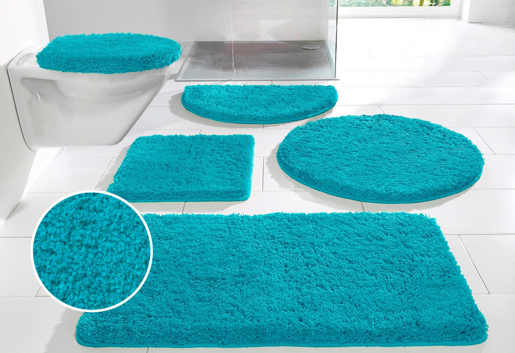 my home Badematte Sanremo, Badvorleger, Badezimmer Teppich, sehr weich, Höh günstig online kaufen