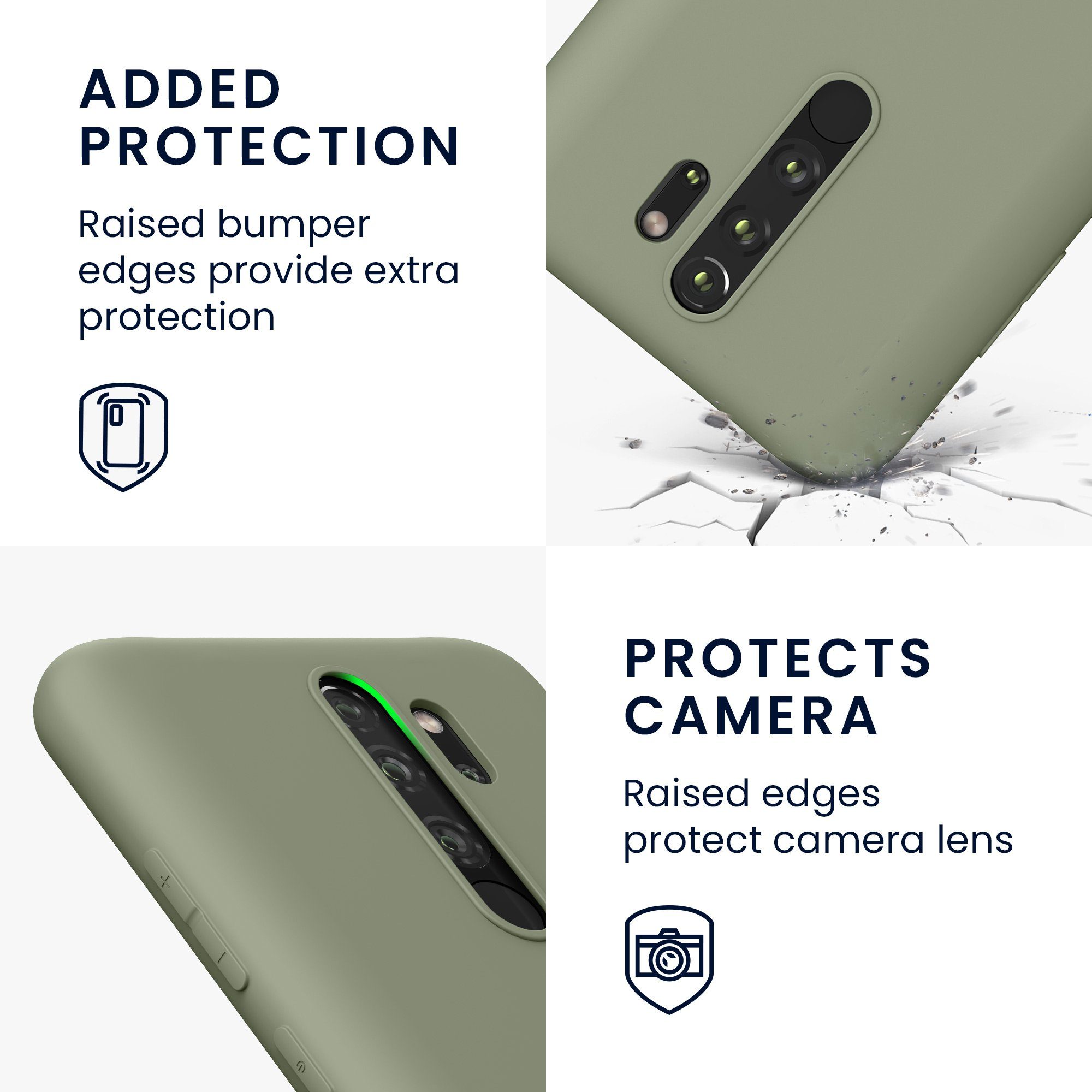 kwmobile Handyhülle Hülle für Xiaomi Redmi Note 8 Pro, Hülle Silikon - Soft Handyhülle - Handy Case Cover
