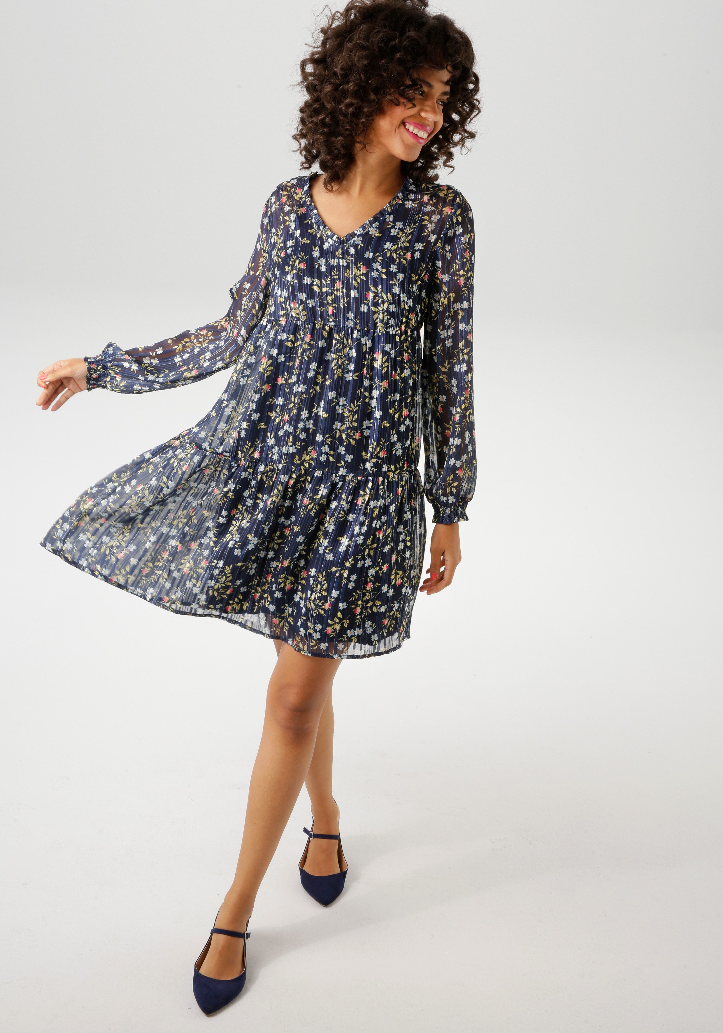 Aniston CASUAL Minikleid (mit Jersey Unterkleid) günstig online kaufen