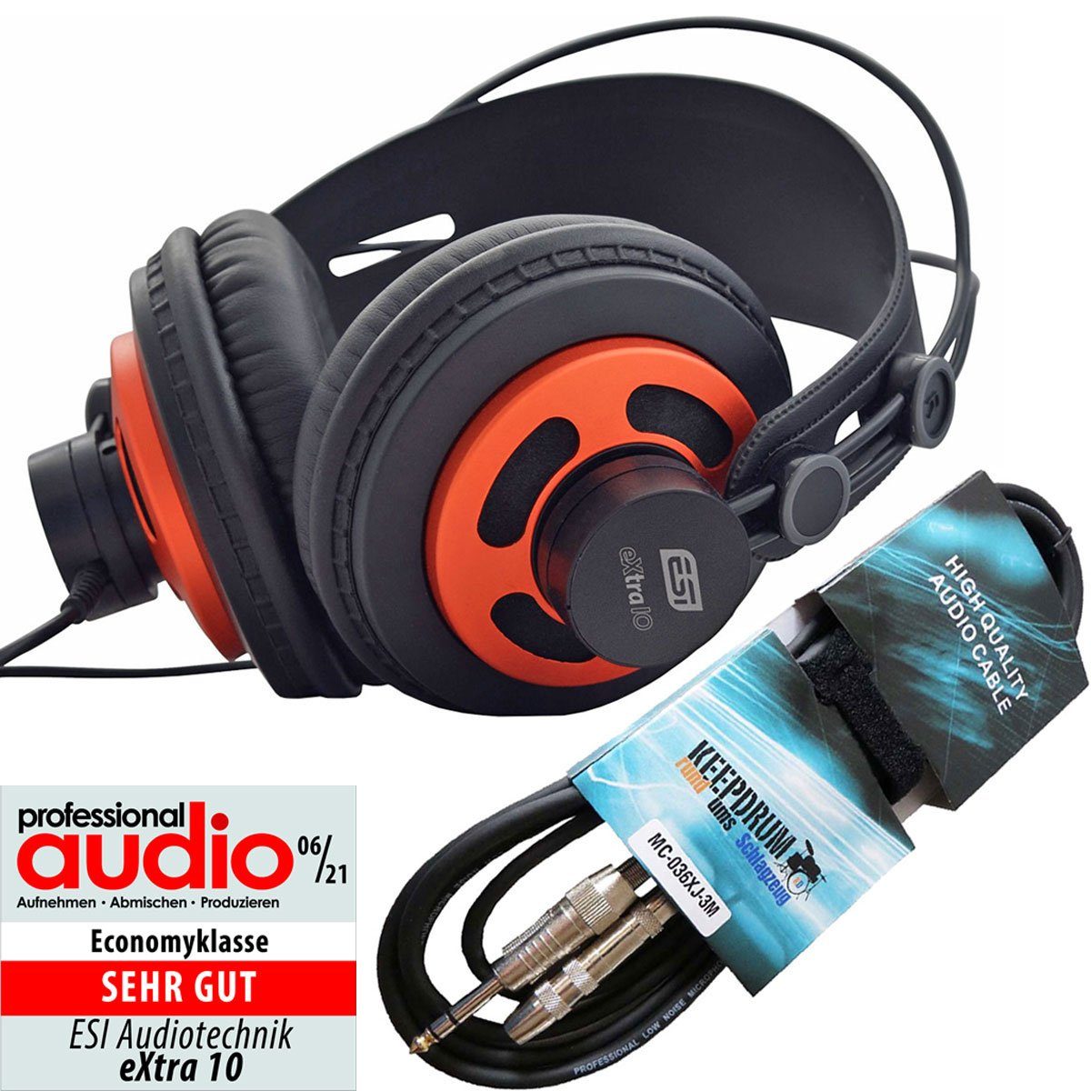 ESI Audio ESI eXtra10 Наушники mit Software mit Kabel3m Hifi наушники (Nicht zutreffend, Nicht zutreffend)