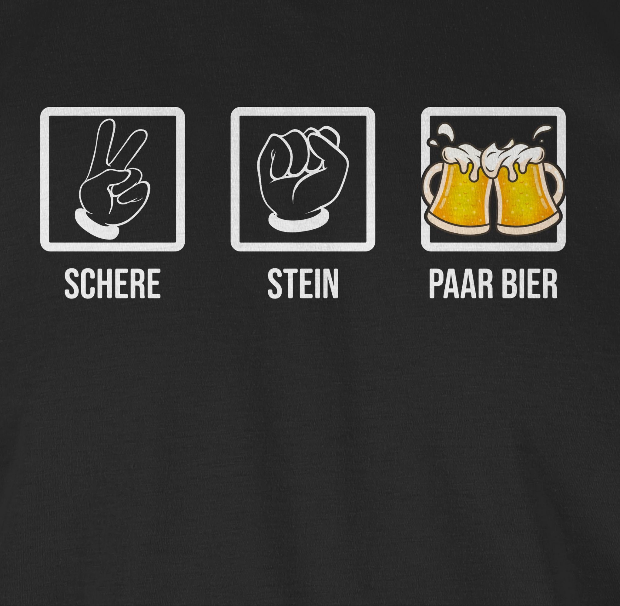 Shirtracer T-Shirt Schere Stein Paar Bier - Lustiges Saufen Bierliebhaber Betrinken Hopfe Vatertag Geschenk für Papa