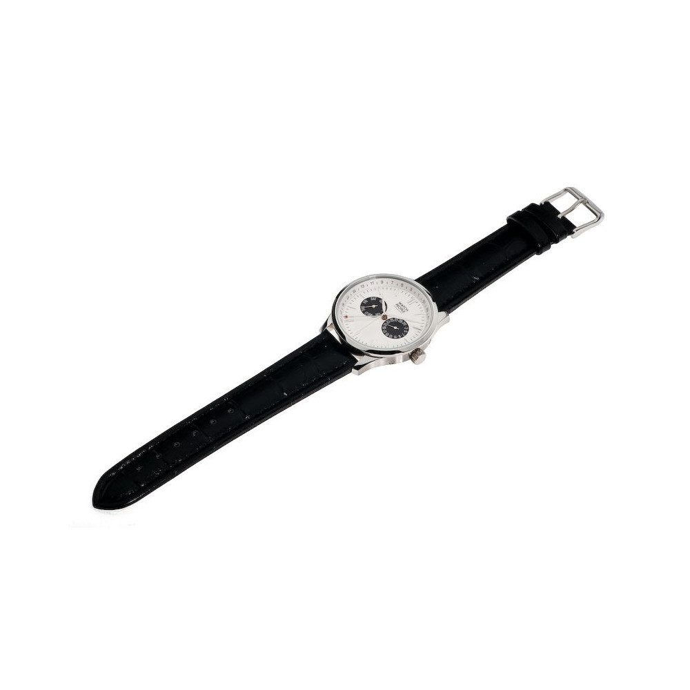 Watchpeople Quarzuhr Herren Multifunktionsuhr Tyro Edelstahl Schwarz Silber WP-9000558, Wochentag, Tag, Kalenderwoche