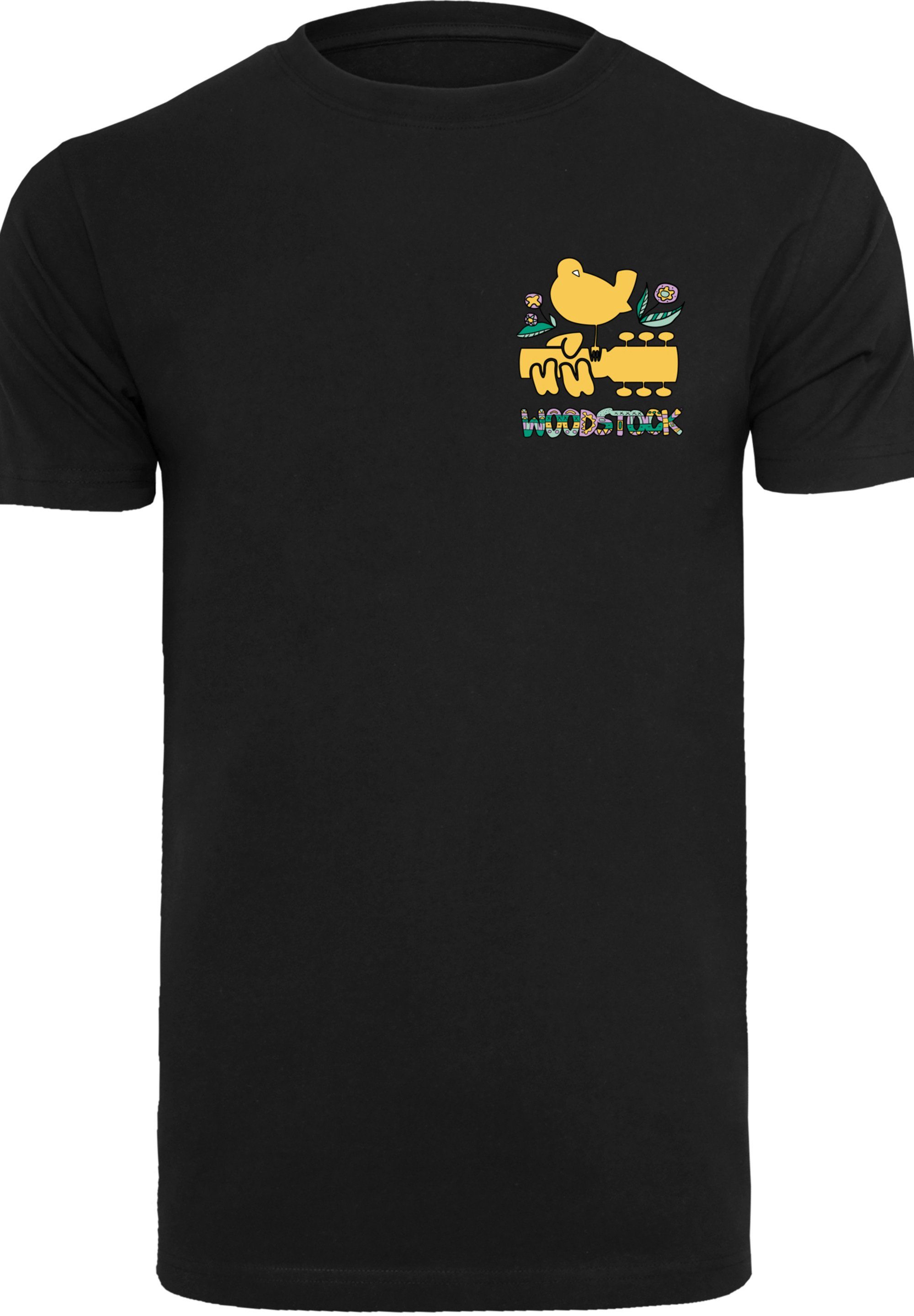 Woodstock schwarz F4NT4STIC Print Logo Brust T-Shirt