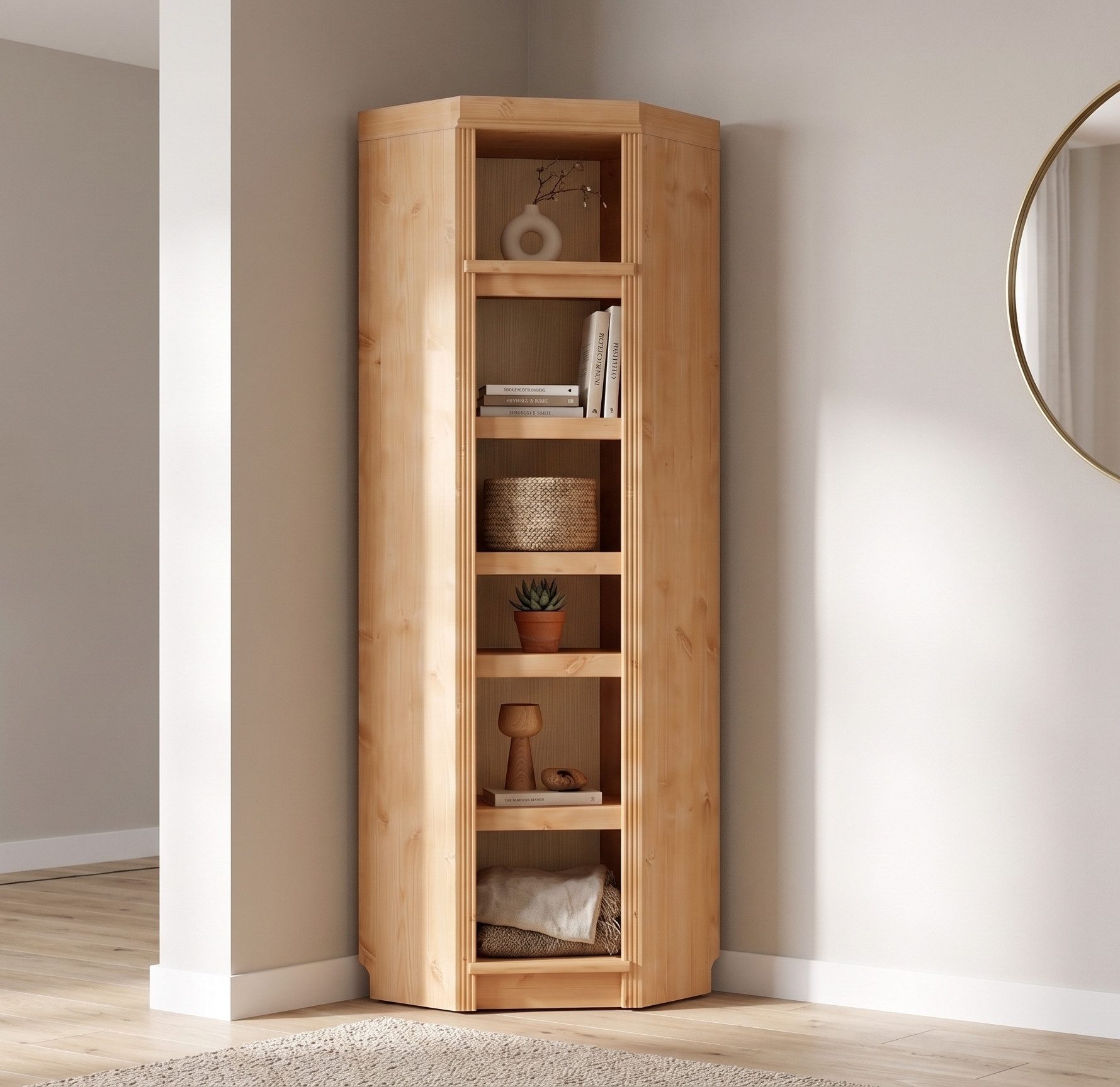 OTTO home Eckregal Soeren Regal Höhe 220 cm, massive Kiefer, FSC®-zertifiziert, passend für Regale Soeren mit einer Tiefe von 29 cm