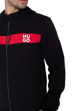 HUGO Jogginganzug Herren Jogger Hugo Boss Trainingsanzug (mit Oberteil und Hose), aus Baumwoll-Terry mit Streifen und Stack Logos