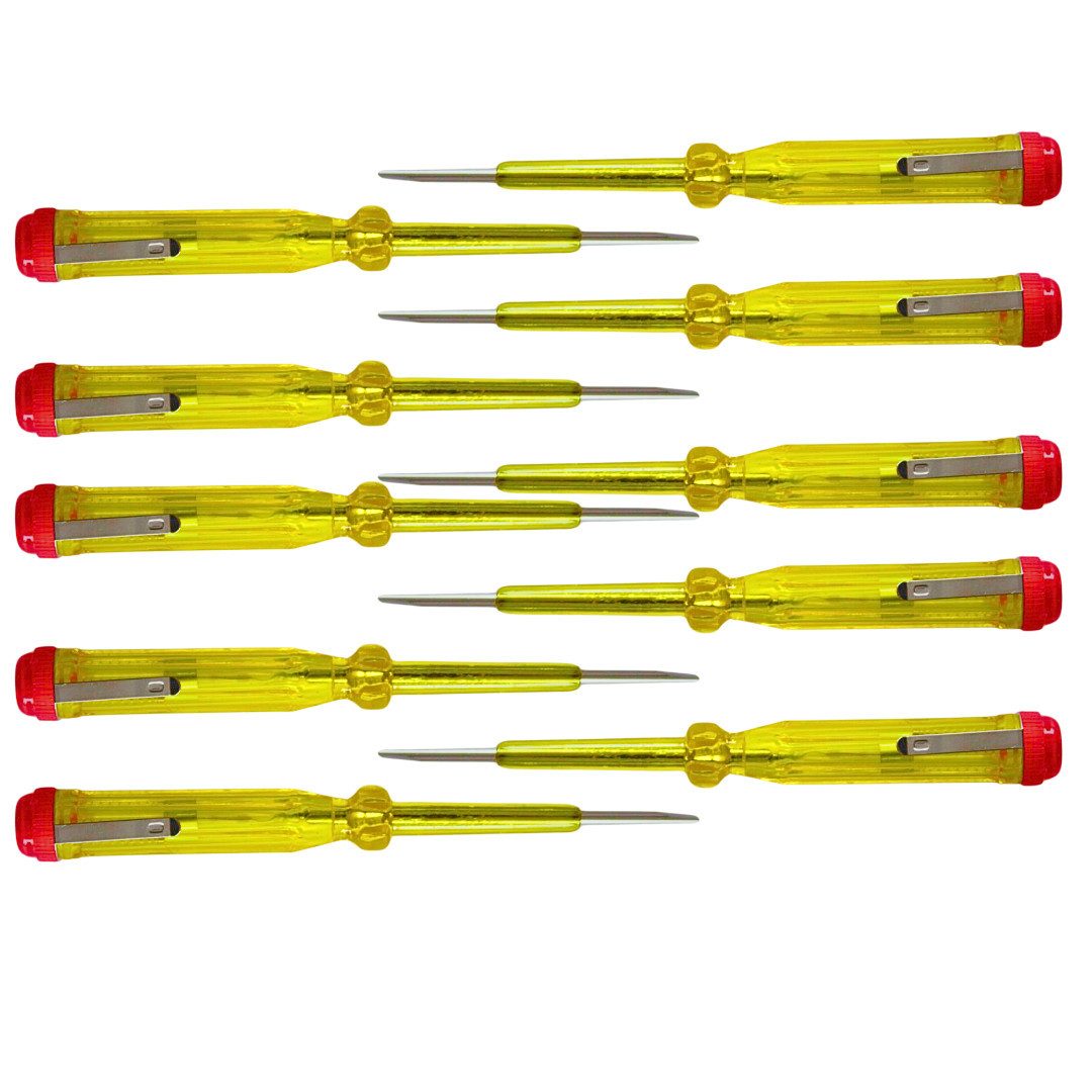RACEL Schraubendreher Stromprüfer Spannungsprüfer 100–500 V Phasenprüfer Schraubendreher, (10 St), Sicher, handlich