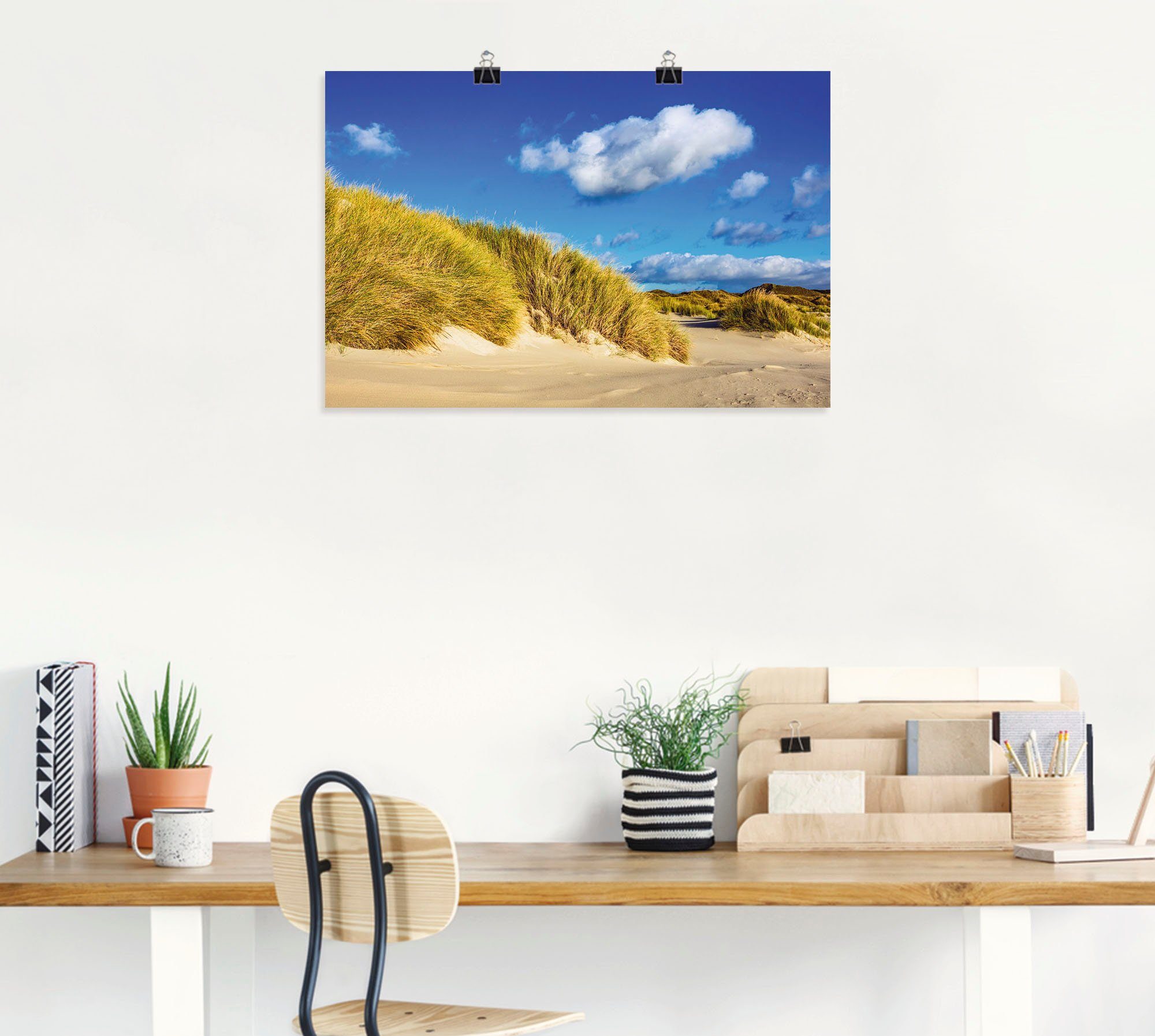 Artland Wandbild »Landschaft mit Dünen Insel Amrum«, Strandbilder (1 Stück), in vielen Größen & Produktarten - Alubild / Outdoorbild für den Außenbereich, Leinwandbild, Poster, Wandaufkleber / Wandtattoo auch für Badezimmer geeignet-HomeTrends