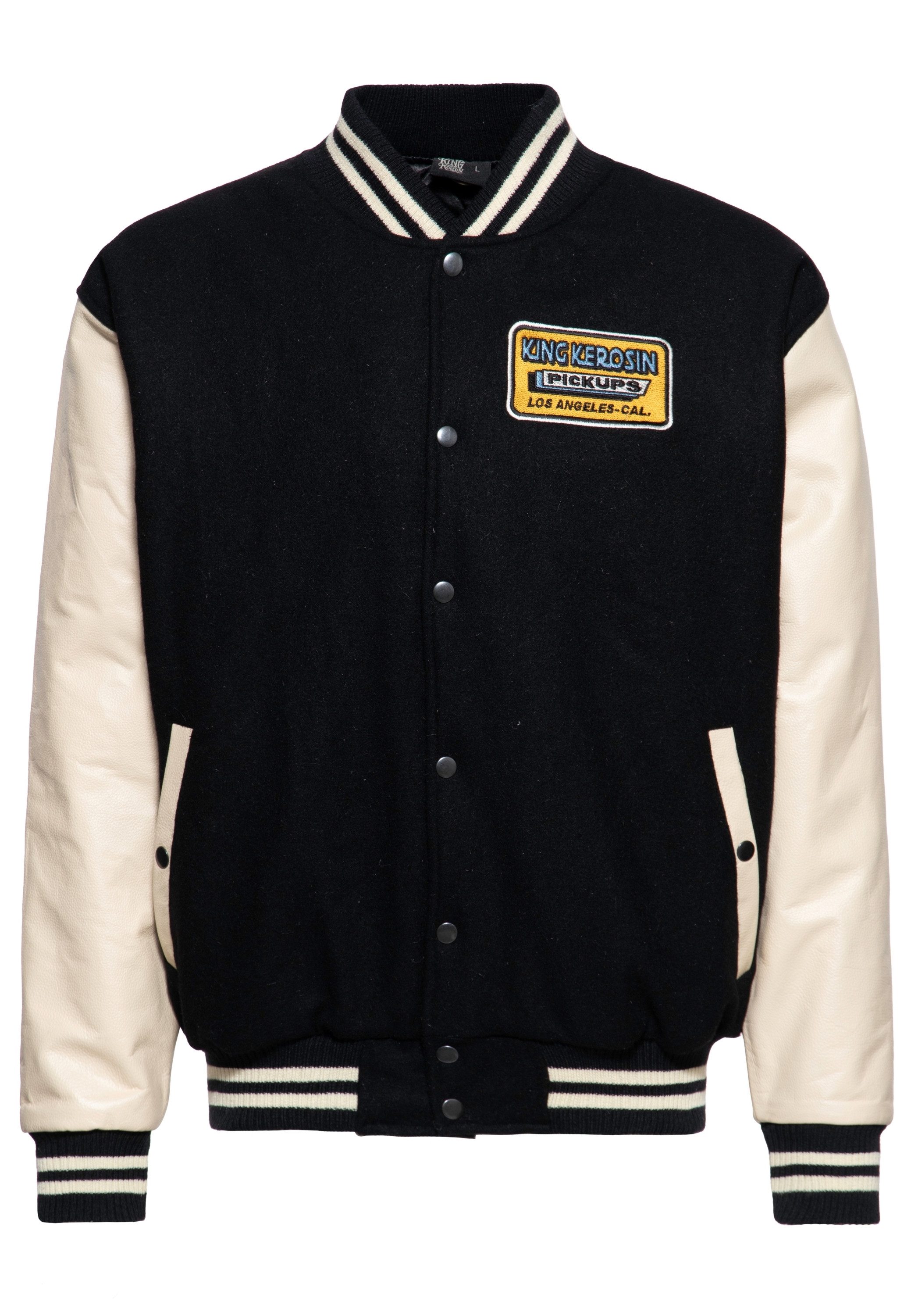 KingKerosin Winterjacke Pickup (1-St) mit Lederärmel