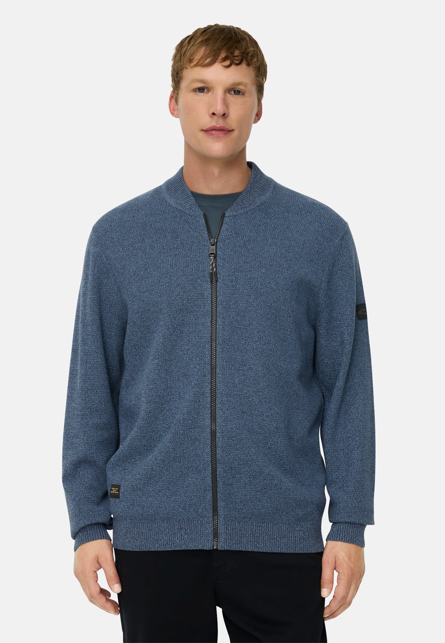 camel active Sweatjacke mit Bomberkragen Langarm