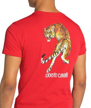 roberto cavalli T-Shirt ROBERTO CAVALLI FIRENZE TIGER LOGO PRINT LUXURY CREW NECK T-SHIRT SHIR