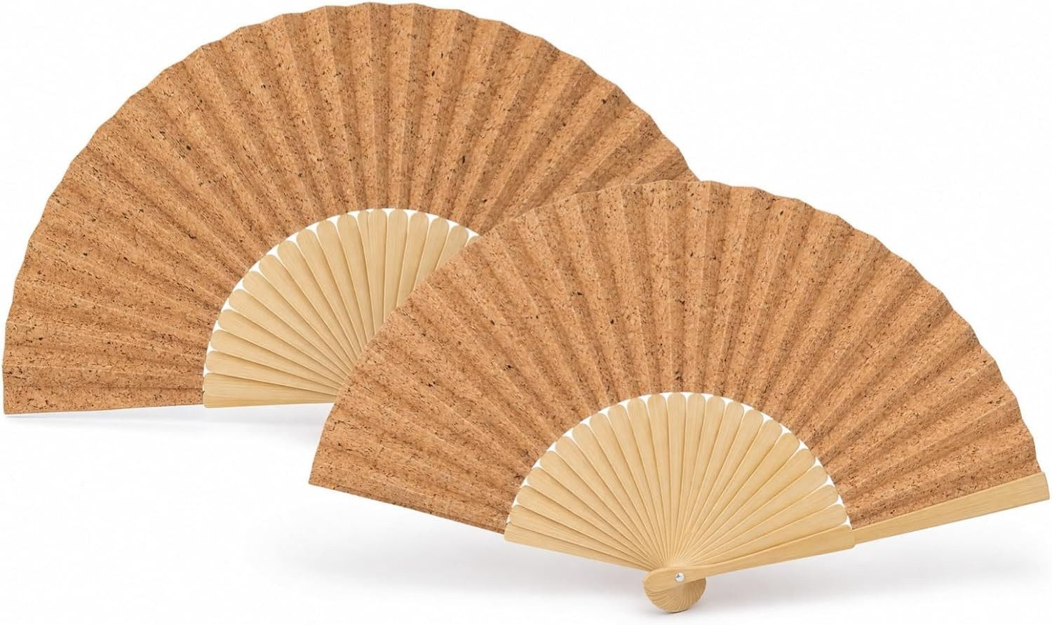 LK Trend & Style Handfächer Klappbarer Handventilator aus Kork und Holz, (Wenn Qualität und herausragender Stil gleichrangig sind, erfüllt dieser Fächer alle Kriterien, ein wunderbares Material), absolut salonfähig sich stilvoll eine frische Brise zu gönn