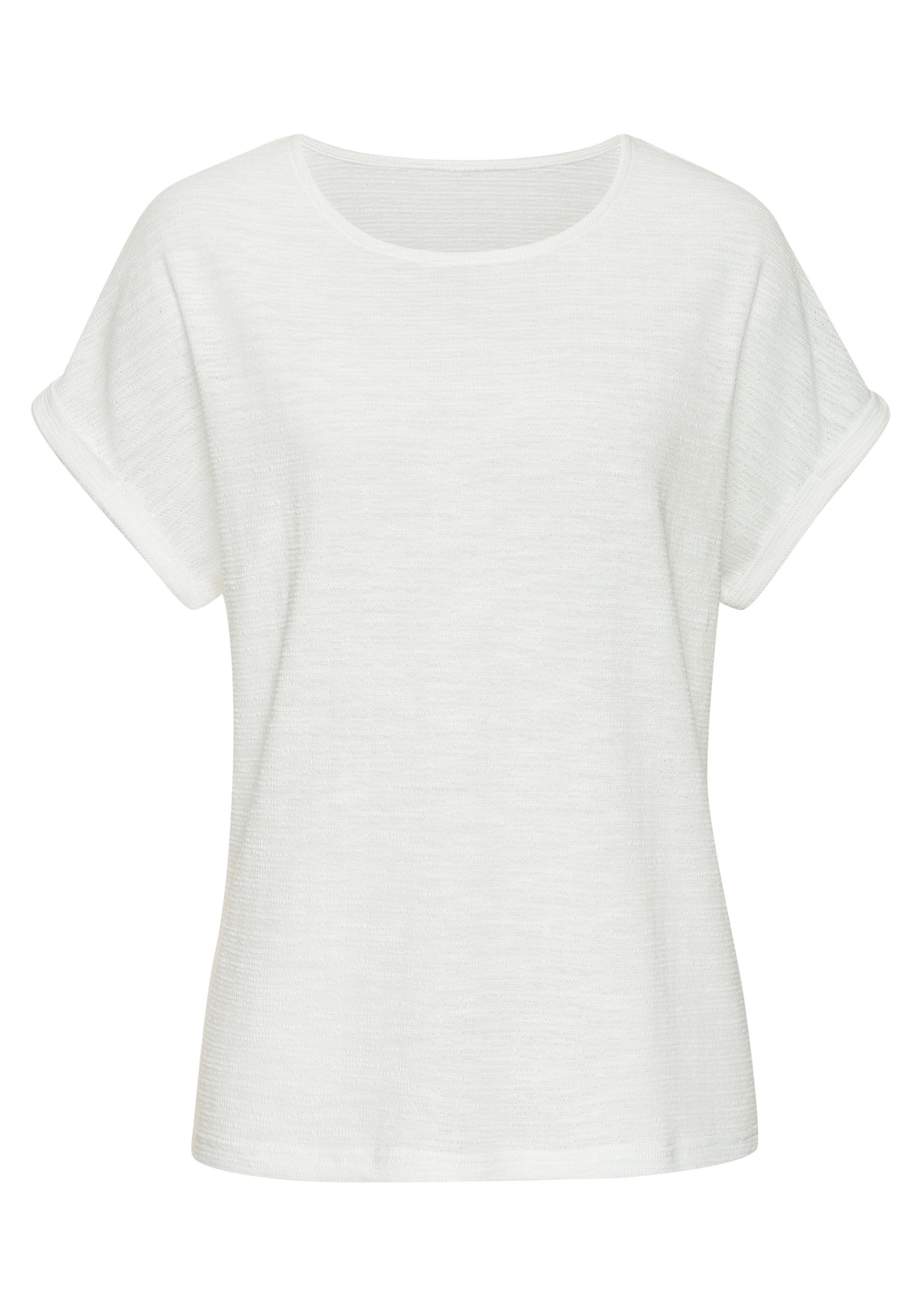 Vivance by Lascana T-Shirt mit modischer Struktur (2er-Pack) aus bügelfreier Qualität mit Baumwolle – Bild 5 von 5