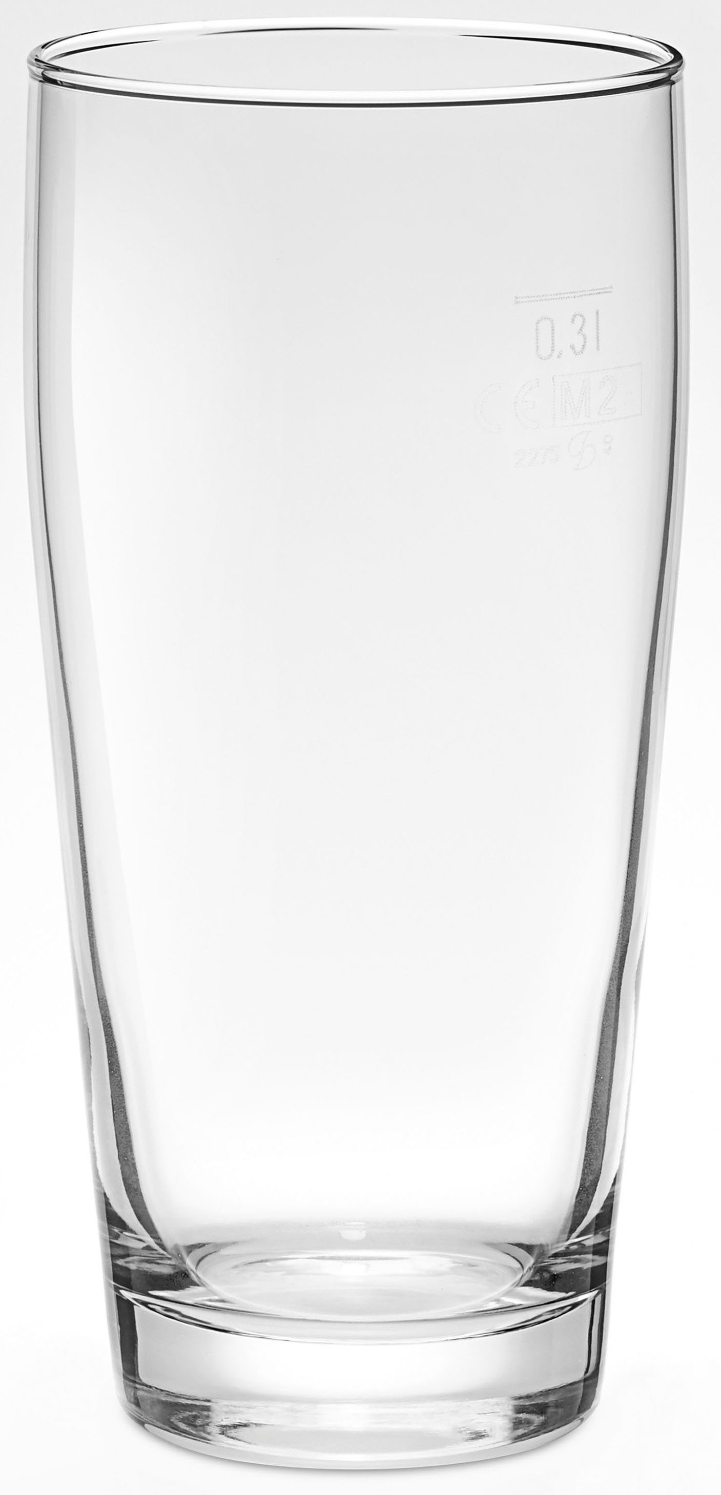 van Well Bierglas Willybecher, Glas, 0,3 L, geeicht, spülmaschinenfest, Gastronomiequalität, 12-tlg.