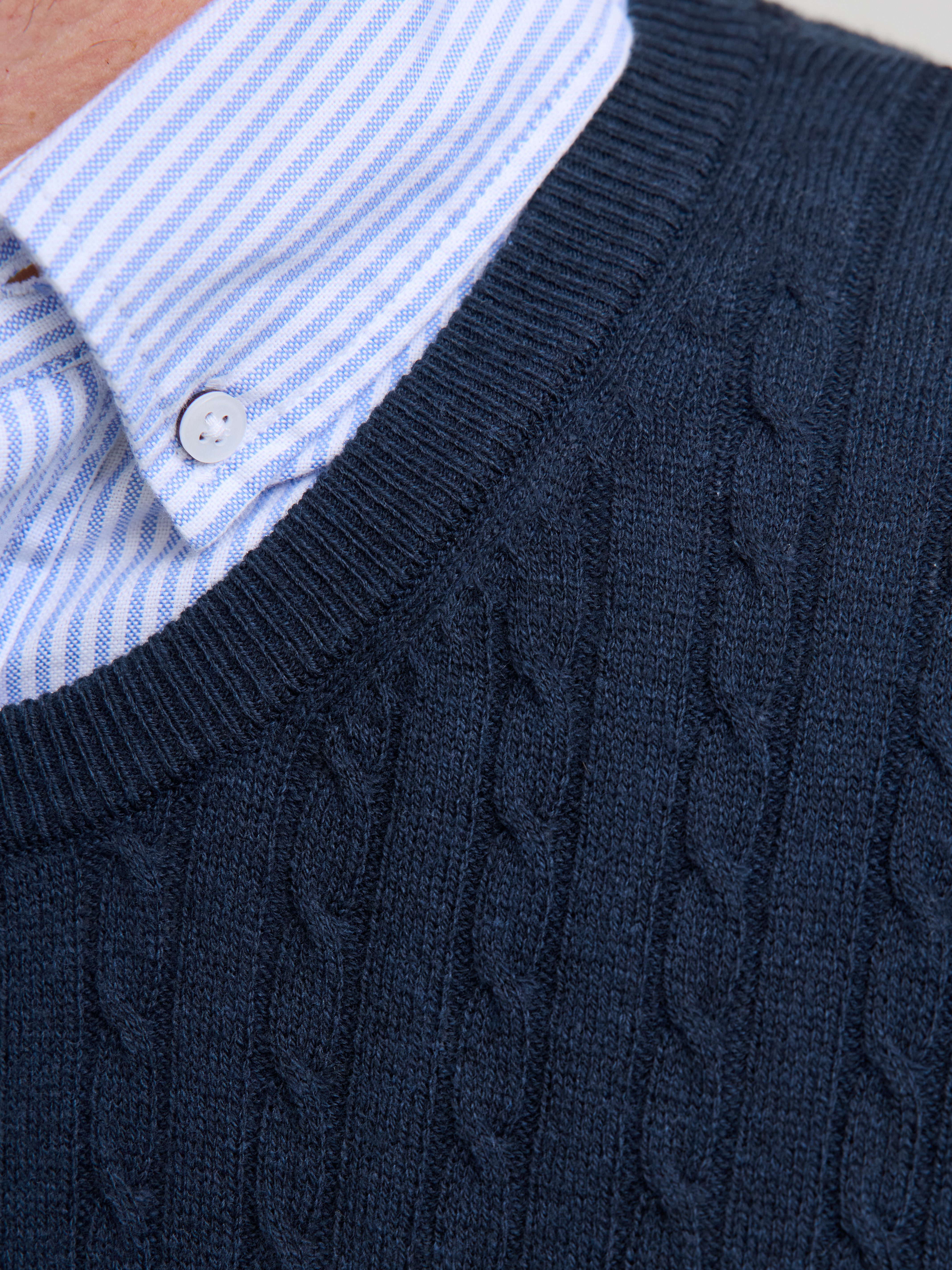 Jack & Jones Strickpullover JJEEMIL KNIT CABLE CREW NECK NOOS