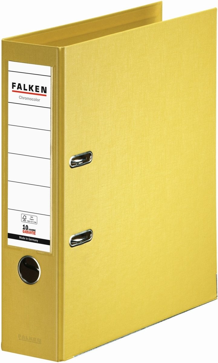 Falken Aktenordner Ordner Chromocolor A4 PP 80mm gelb