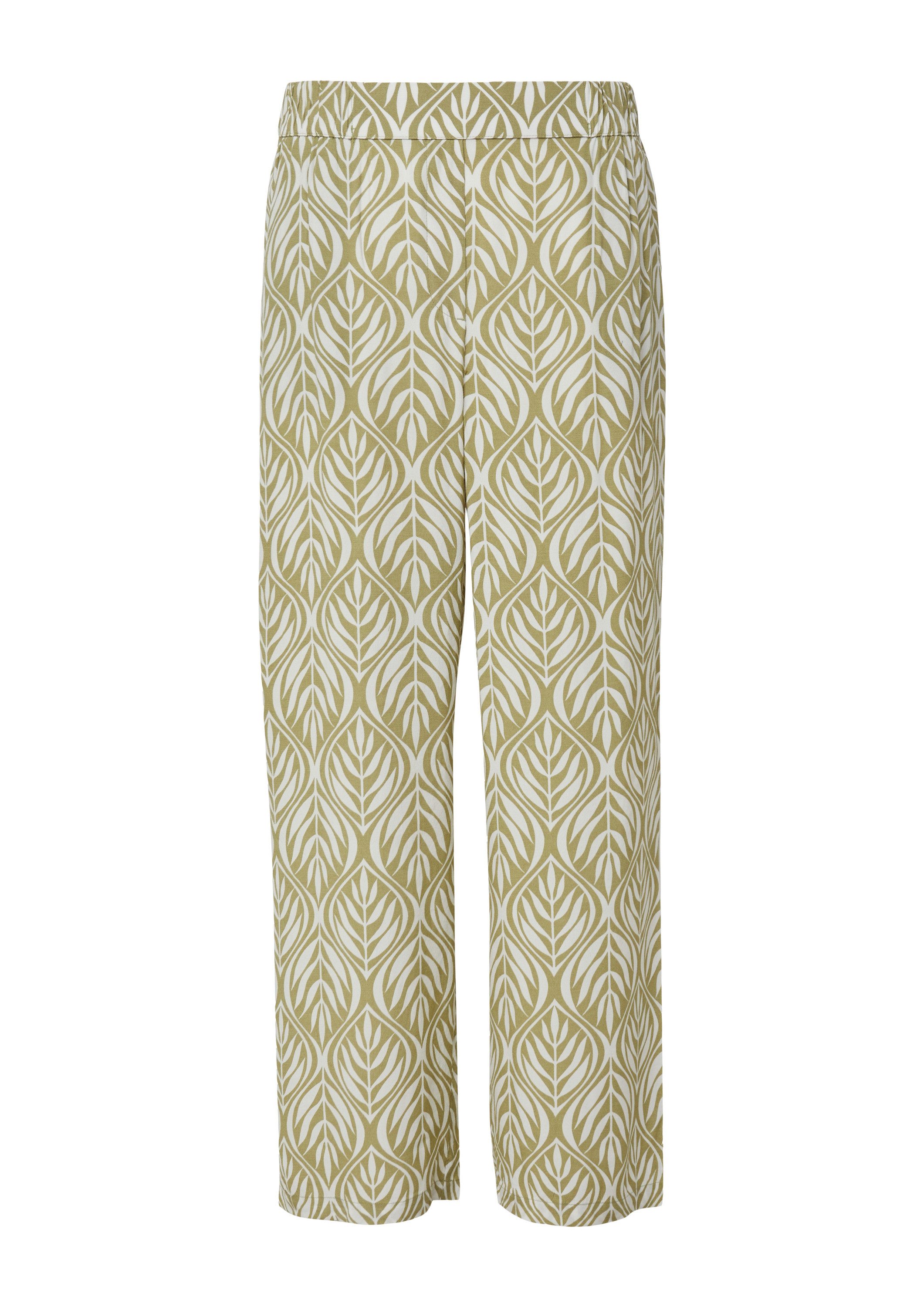 s.Oliver Culotte Hose Culotte aus Viskose mit All-over-Print günstig online kaufen