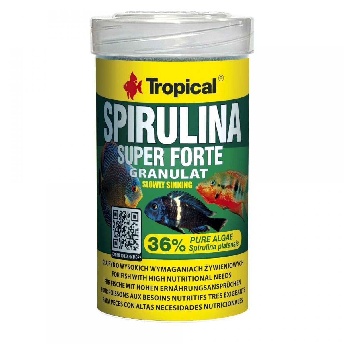 Tropical Super Spirulina Forte 36% Granulat, für: Fische