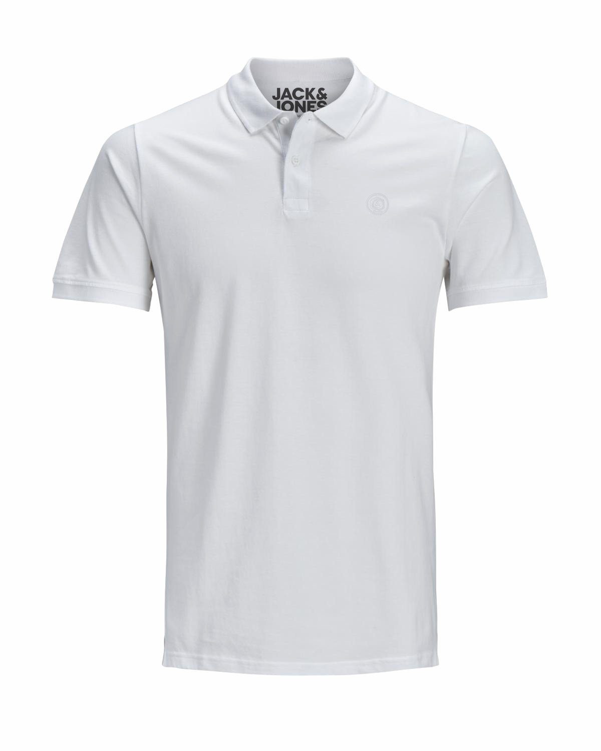 3er figurbetont / & Jack weiß geschnitten slimfit Basic Poloshirt (3-tlg., Jones Pack)