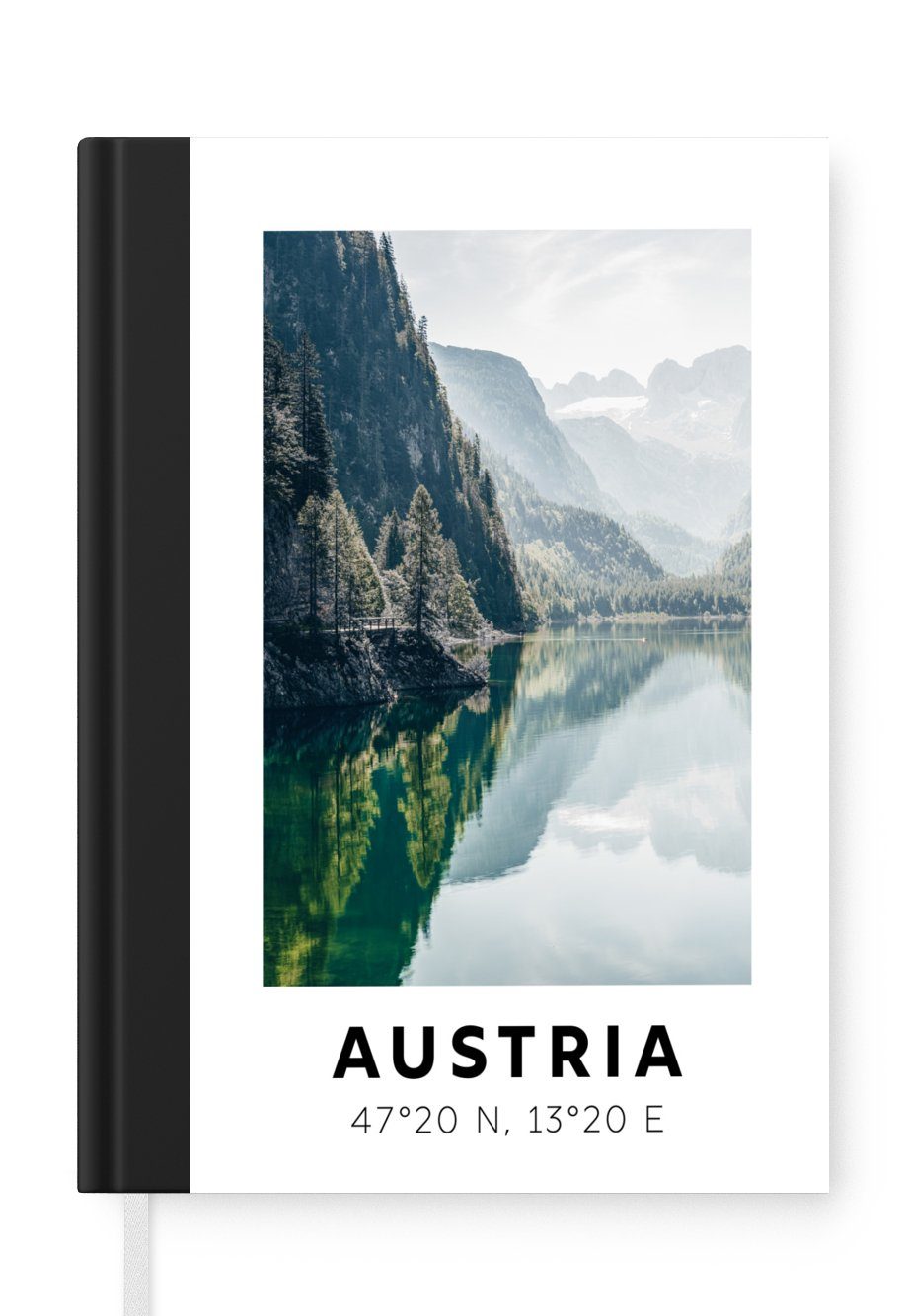 - Österreich Journal, Merkzettel, A5, 98 Tagebuch, Notizheft, Notizbuch Seiten, - - Berg, Alpen Haushaltsbuch MuchoWow Wasser