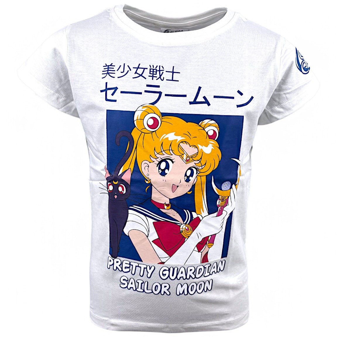 Sailor Moon T-Shirt mit Anime Print Mädchen Kurzarmshirt aus Baumwolle Gr. 134- 164 cm