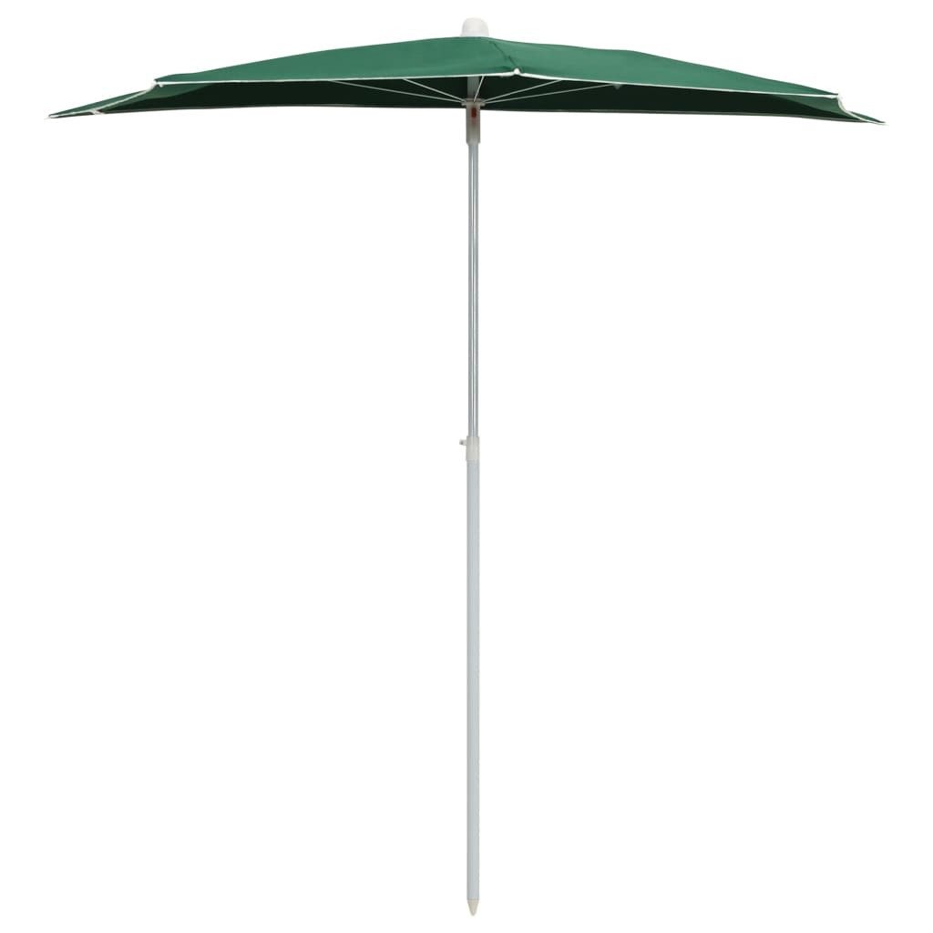 vidaXL Sonnenschirm Halb-Sonnenschirm mit Mast 180x90 günstig online kaufen