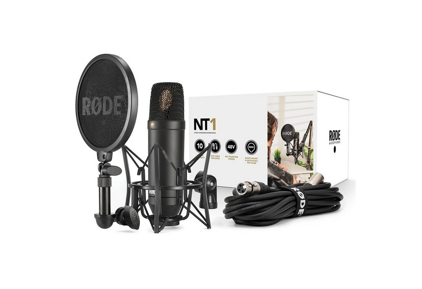 RØDE Mikrofon Rode Mikrofon NT1-Kit Studio-Kondensatormikrofon mit Spinne (1-tlg), Studio-Mikrofon Set