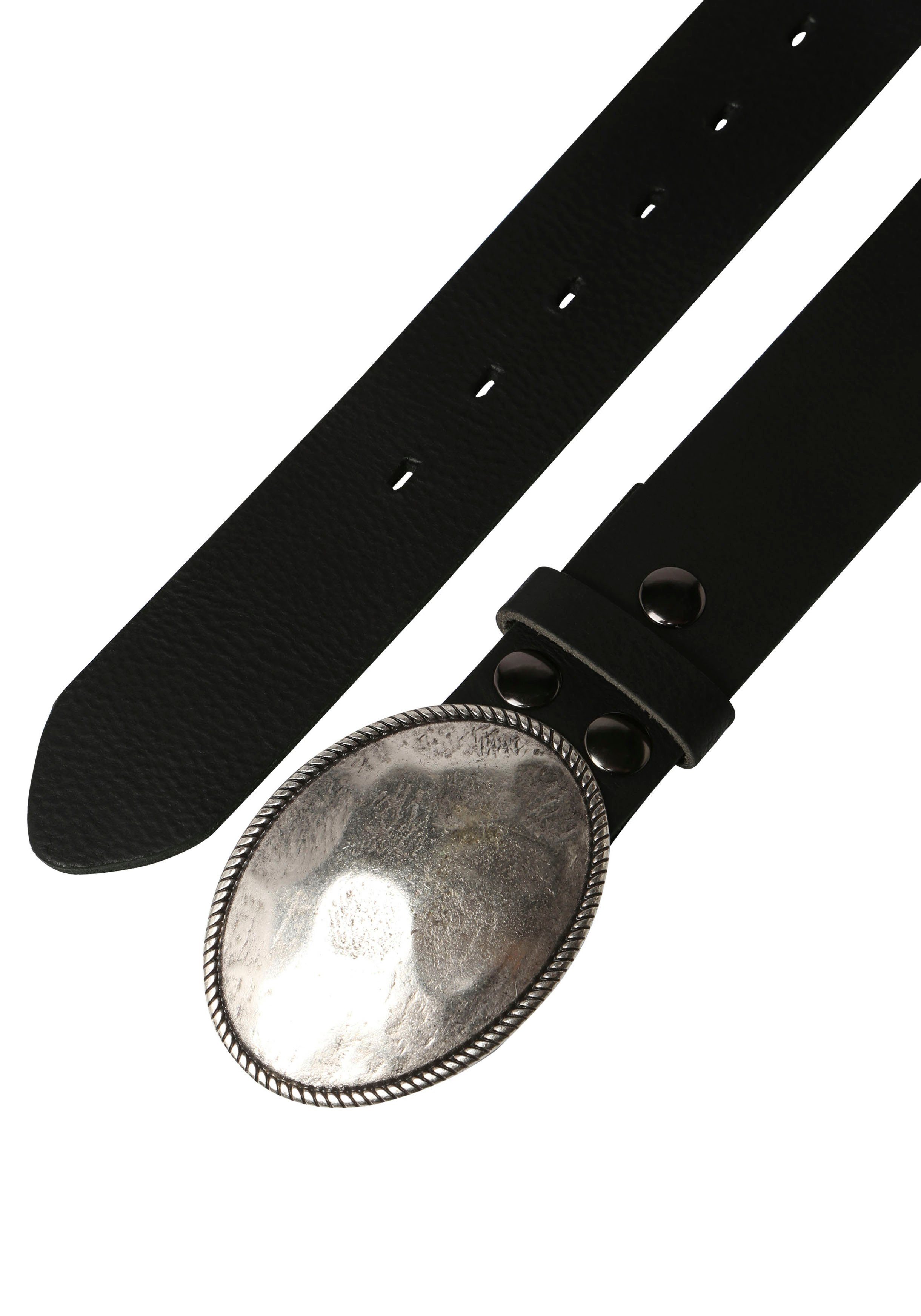 Rettungsring Gürtel Ledergürtel mit austauschbarer Schließe »Oval Matt Gehä günstig online kaufen