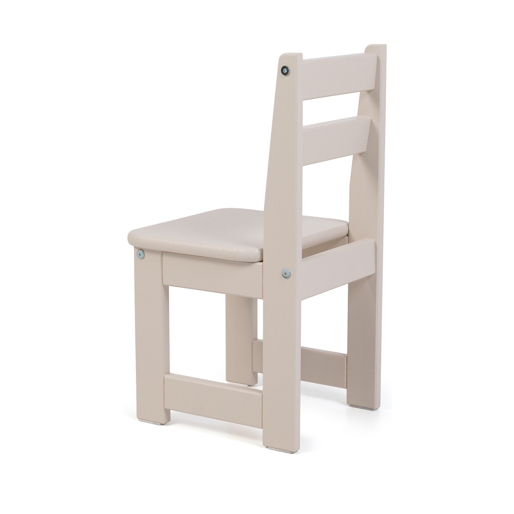 Raumhirsch Furniture Kinderstuhl Universeller Kinderstuhl aus Massivholz in Weiß (Maße: 29 x 31 x 57 cm (Einfache Montage, massives Kiefernholz), Ideal zum Spielen, Malen, Basteln und Lesen, Sitzhöhe 29 cm