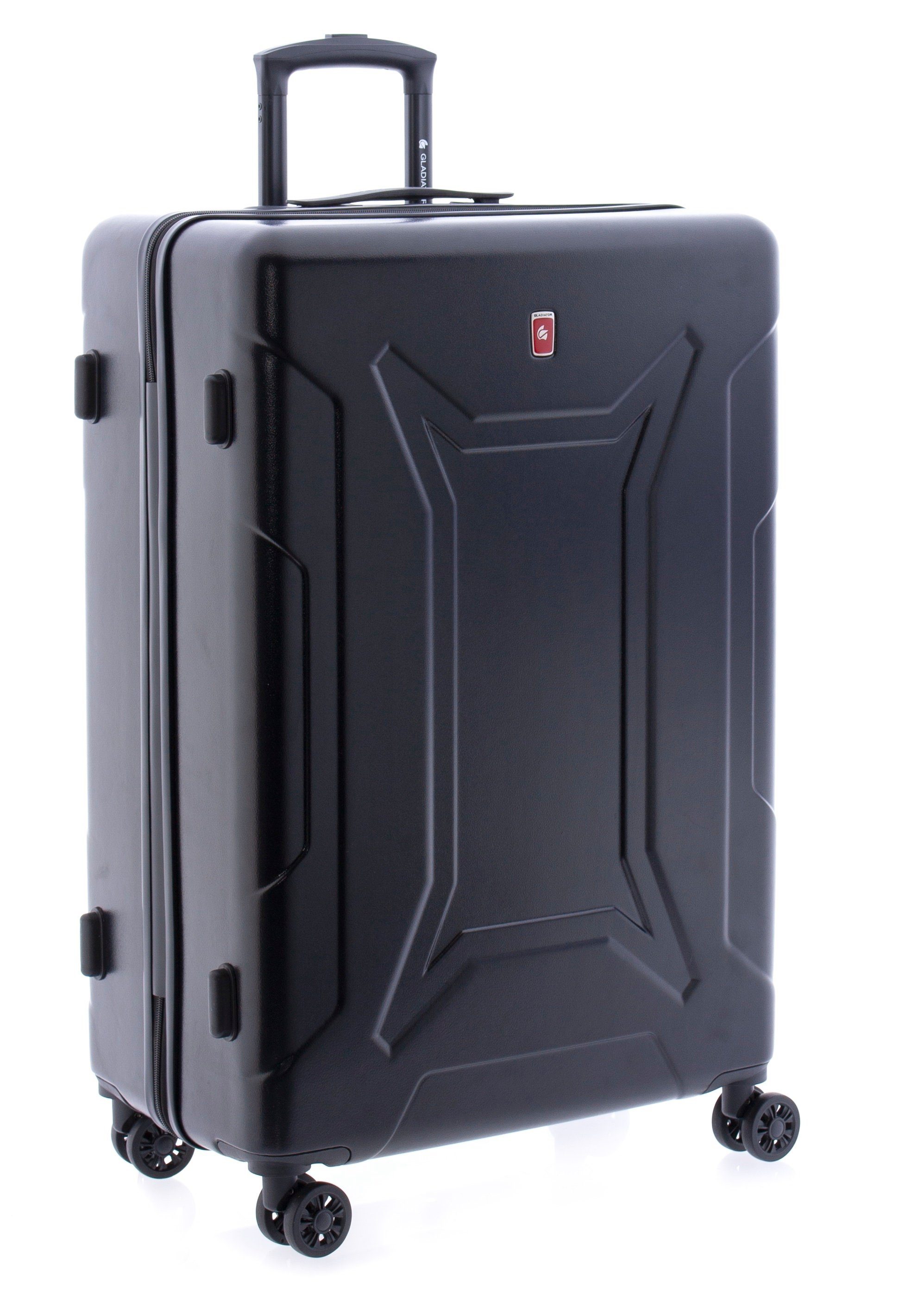 3,3kg, - Farben M GLADIATOR Hartschalen-Trolley TSA, cm, 4 4 Rollen 68 schwarz Koffer